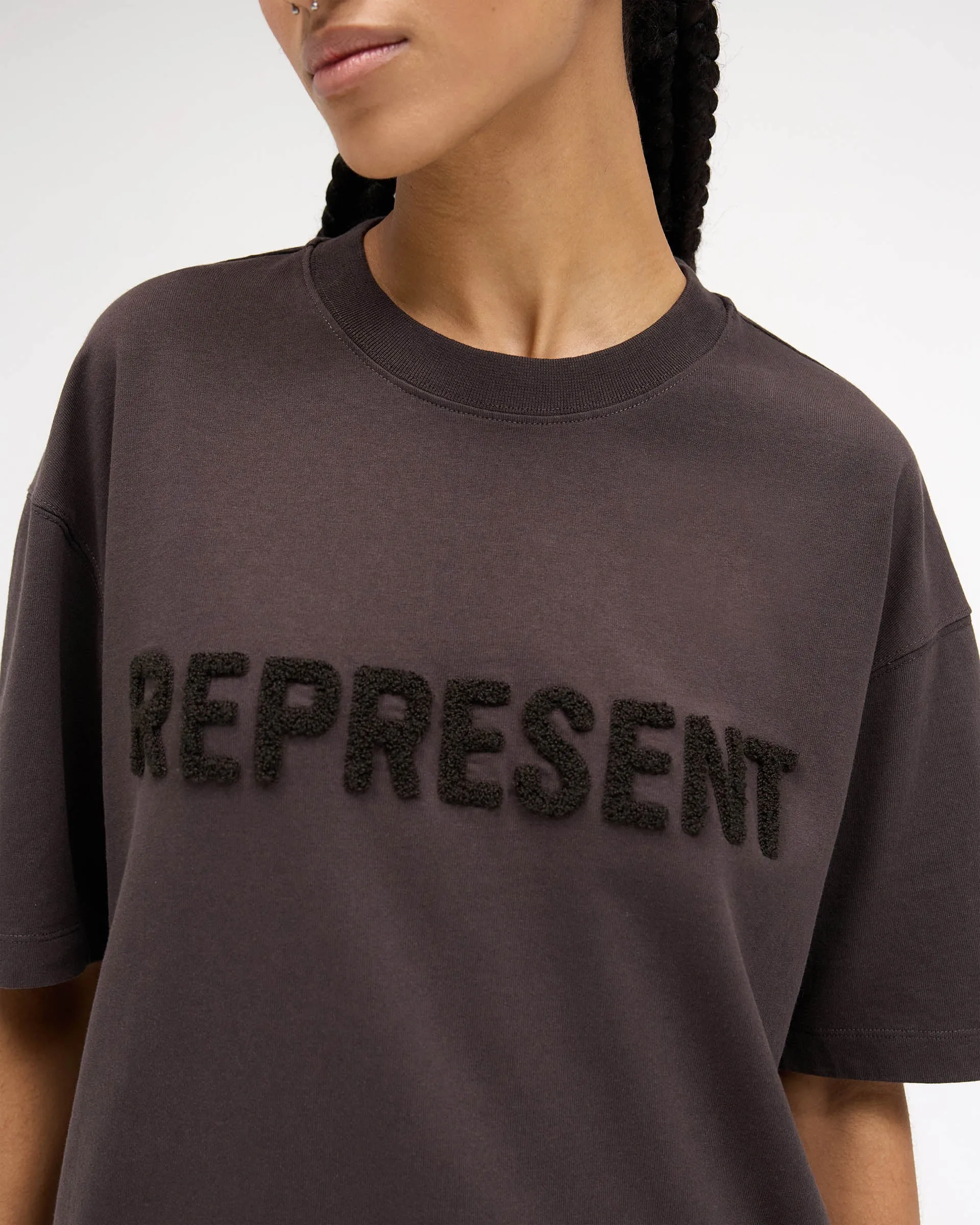 Owners Club Boyfriend T-Shirt - Black Coffee sold by Represent product image thumbnail 5