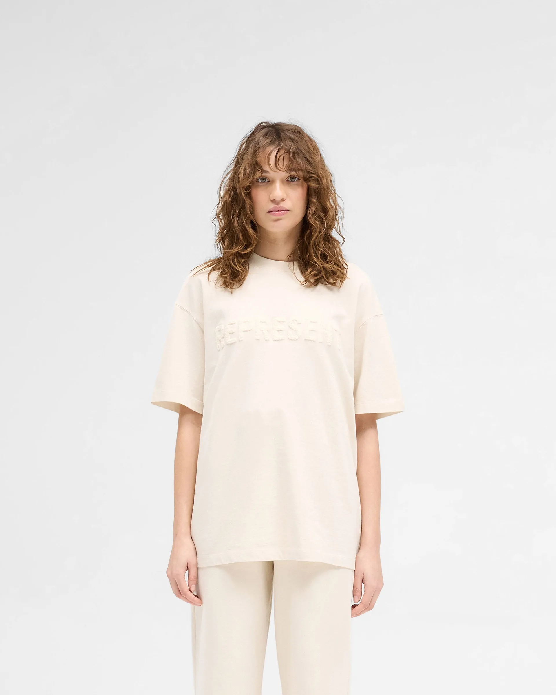 Owners Club Boyfriend T-Shirt - Oat Milk sold by Represent product image thumbnail 3