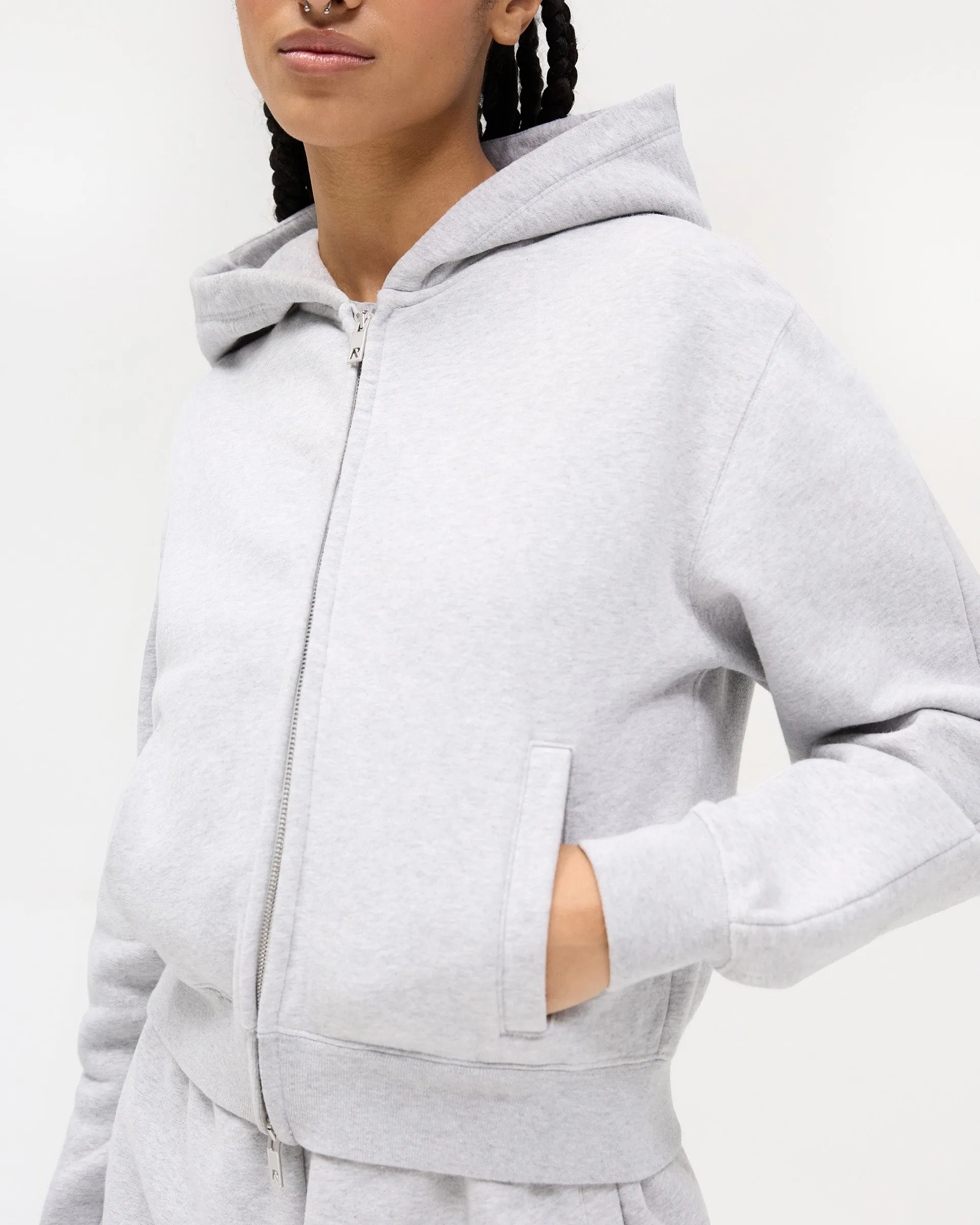 Owners Club Slim Zip Hoodie - Grey Marl sold by Represent product image thumbnail 5