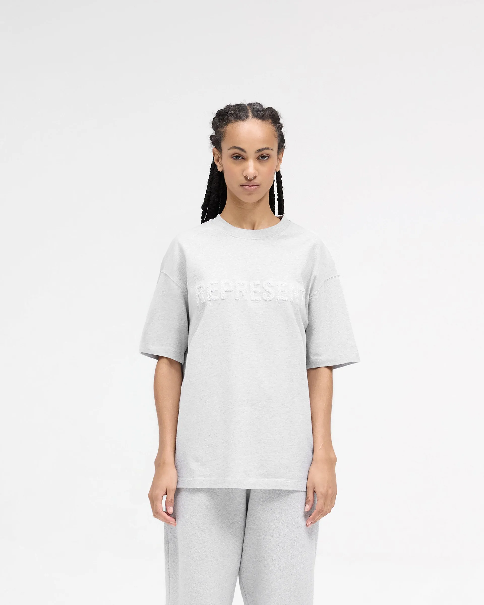 Owners Club Boyfriend T-Shirt - Grey Marl sold by Represent product image thumbnail 3