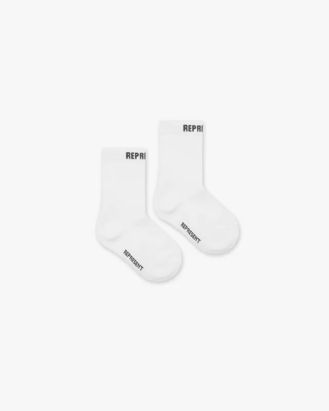 Mini Represent Socks - 3 Pack - Black sold by Represent
