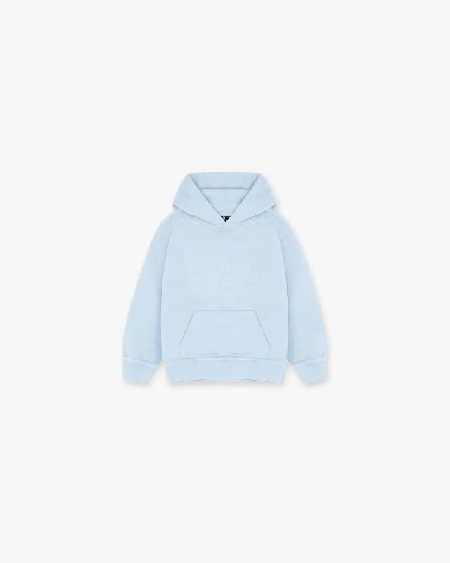 Mini Rep Applique Hoodie - Powder Blue sold by Represent