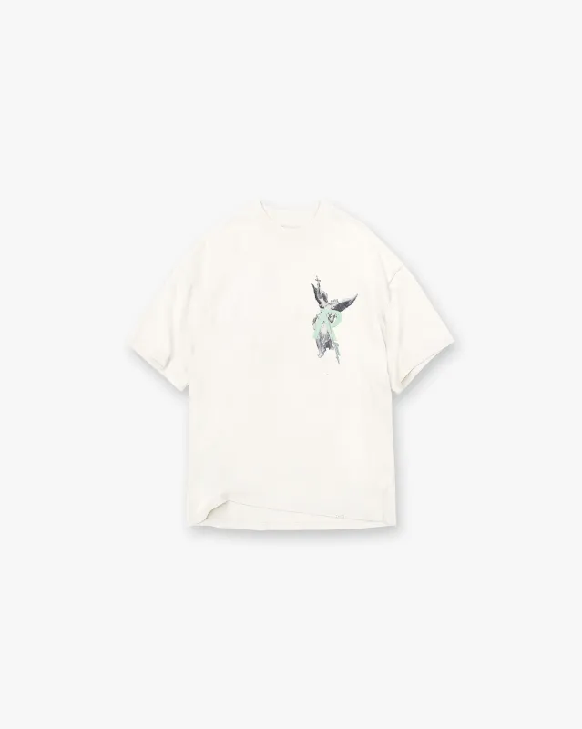 Archangel Initial T-Shirt - Salt sold by Represent