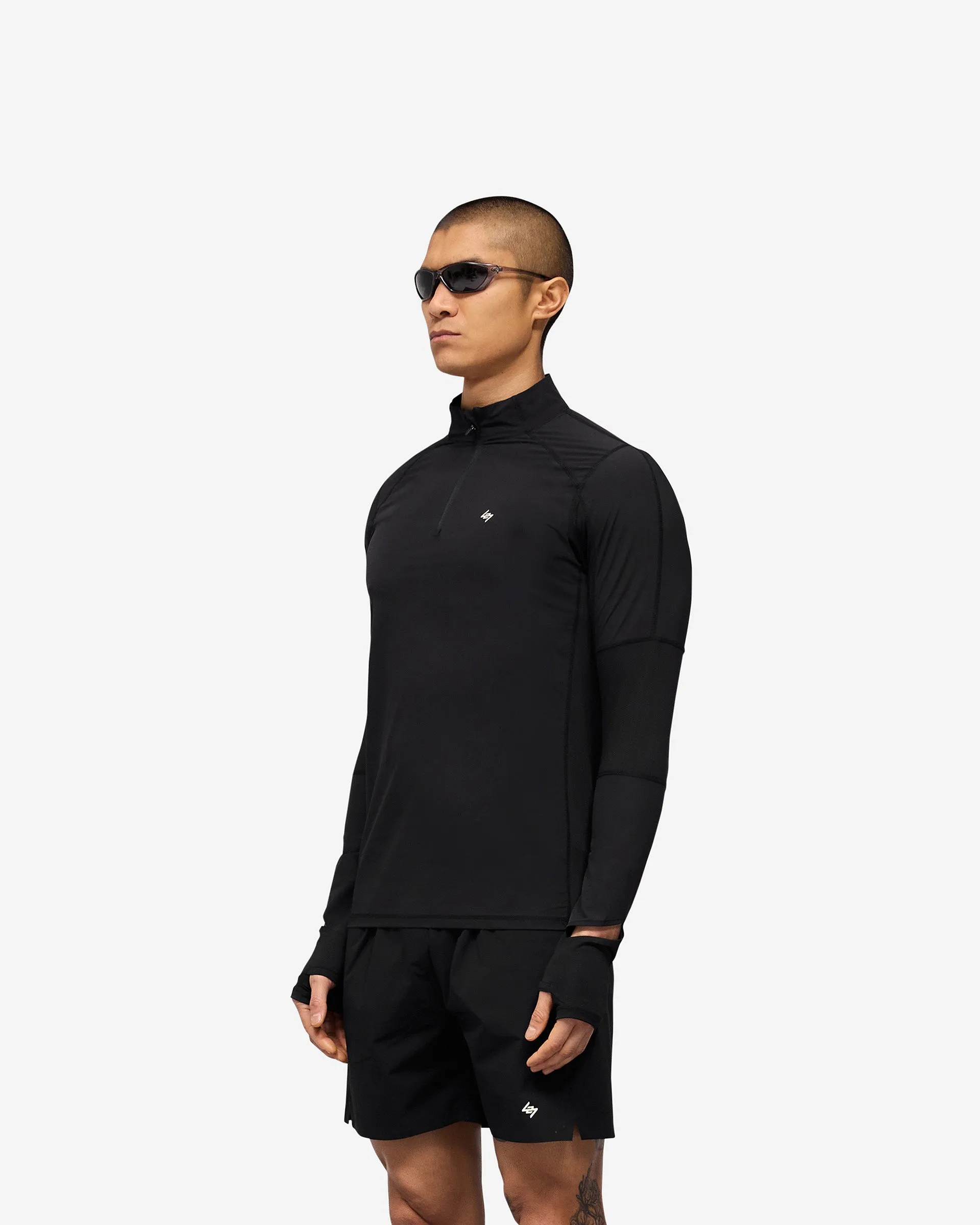 247 Run Quarter Zip - Jet Black sold by Represent product image thumbnail 4
