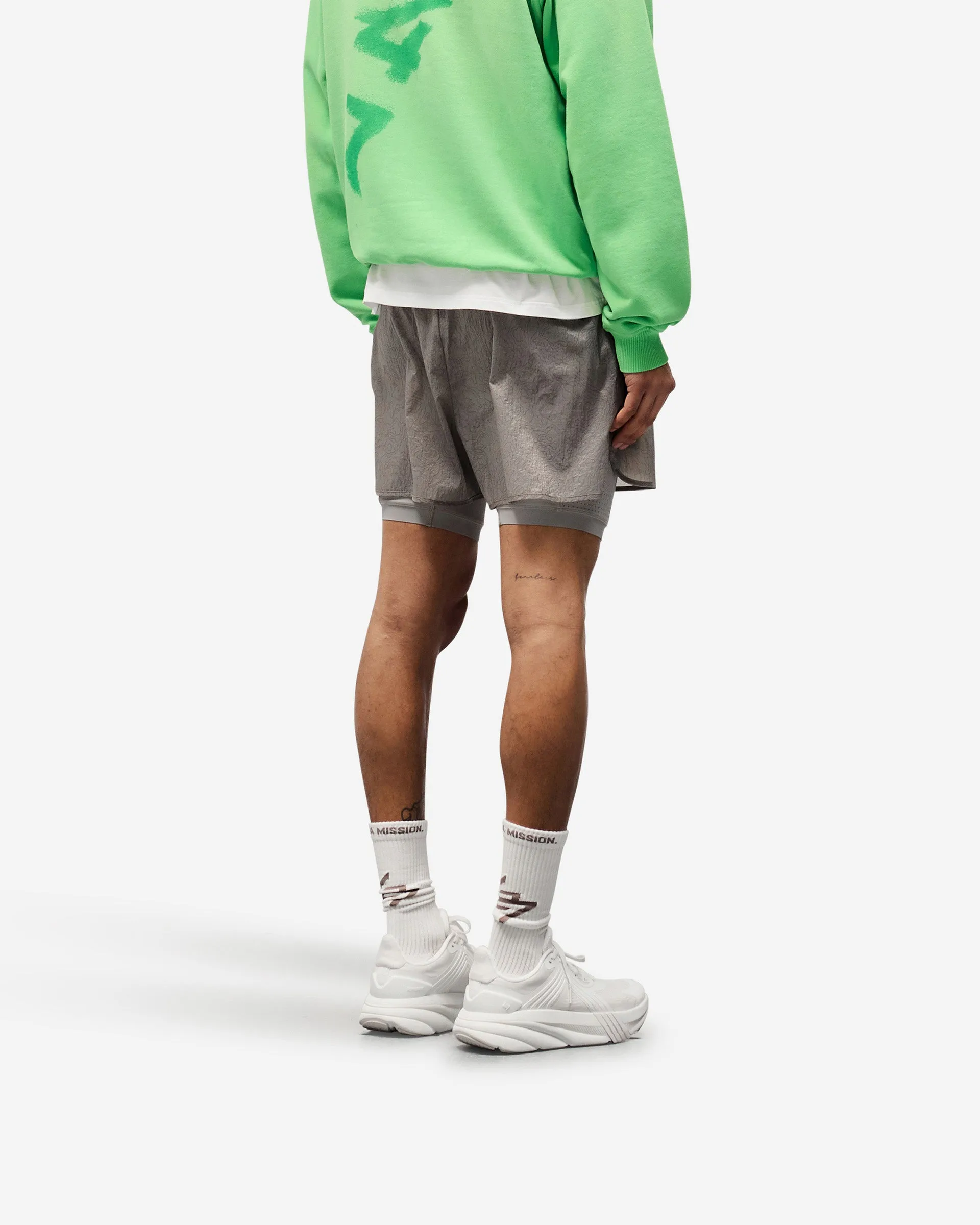 247 Contour 2-In-1 Run Shorts - Titanium sold by Represent product image thumbnail 4