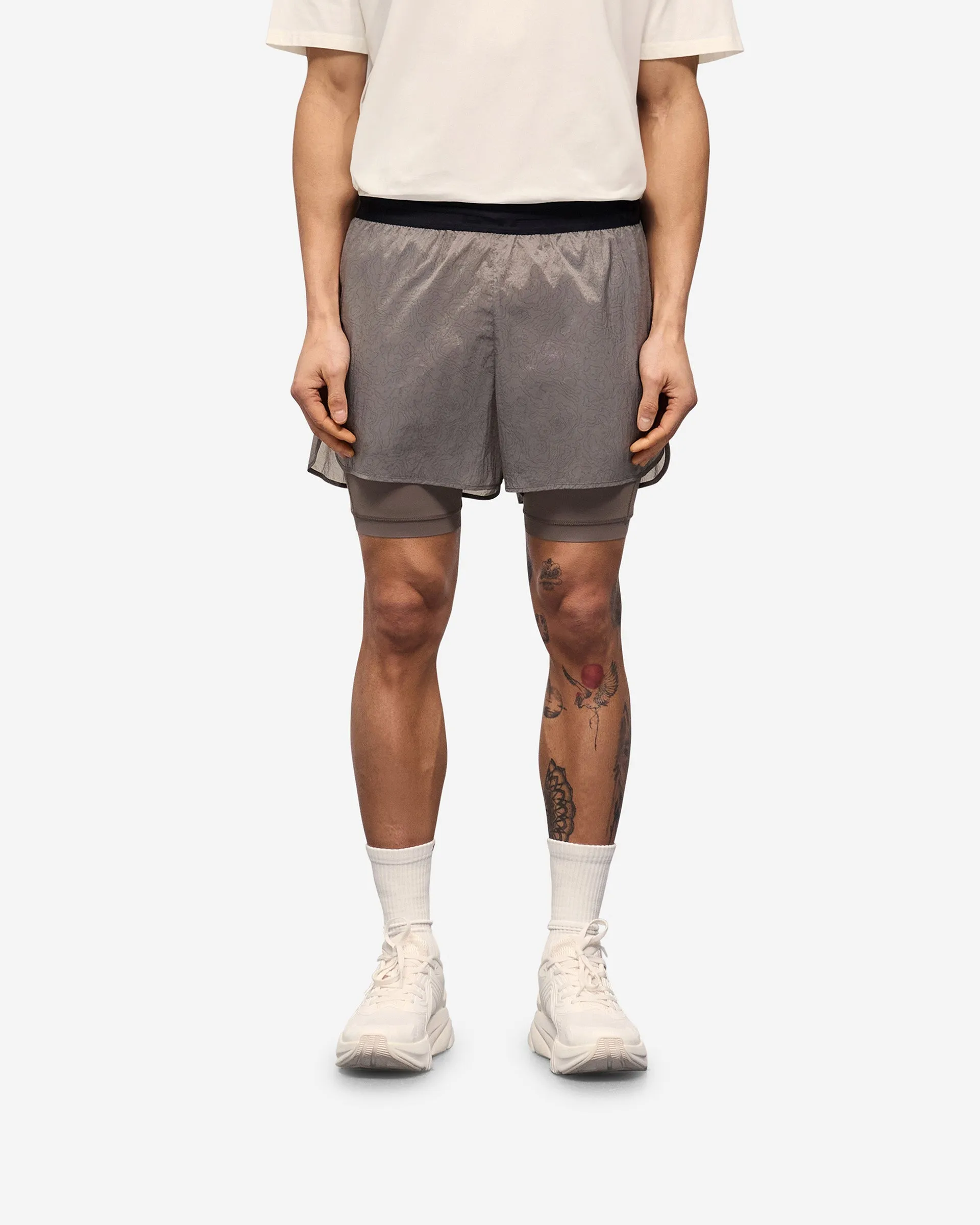 247 Contour 2-In-1 Run Shorts - Pebble sold by Represent product image thumbnail 3