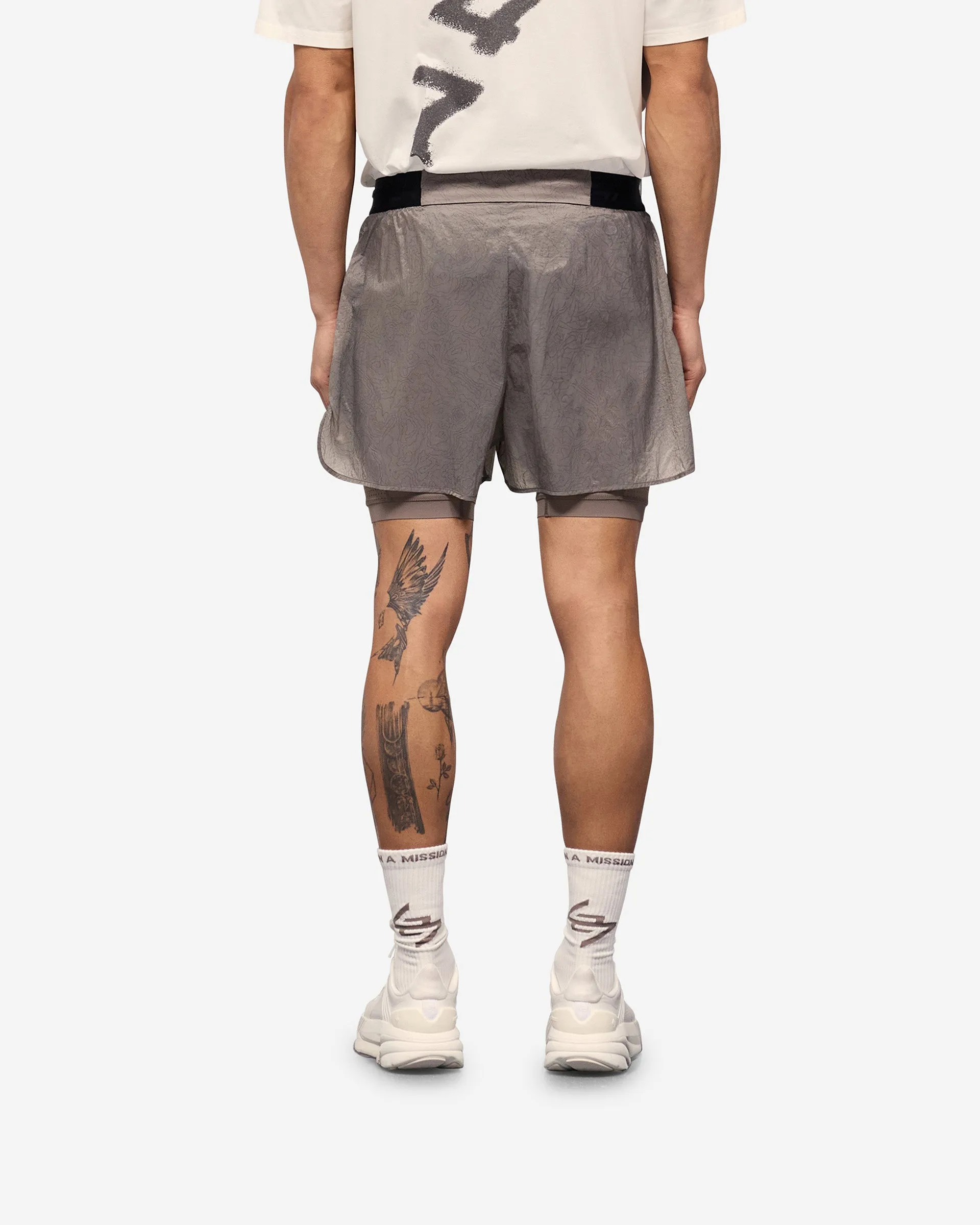 247 Contour 2-In-1 Run Shorts - Pebble sold by Represent product image thumbnail 4