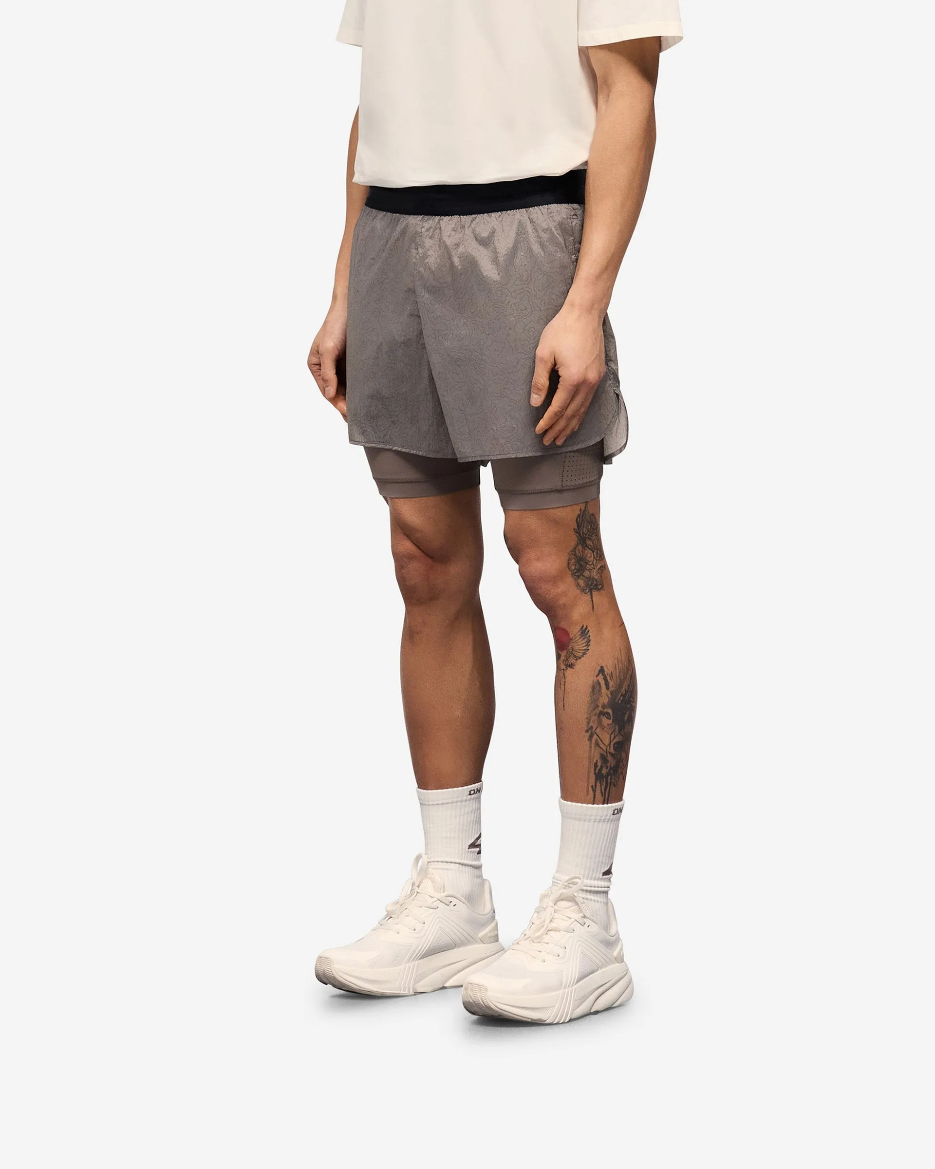 247 Contour 2-In-1 Run Shorts - Pebble sold by Represent product image thumbnail 2