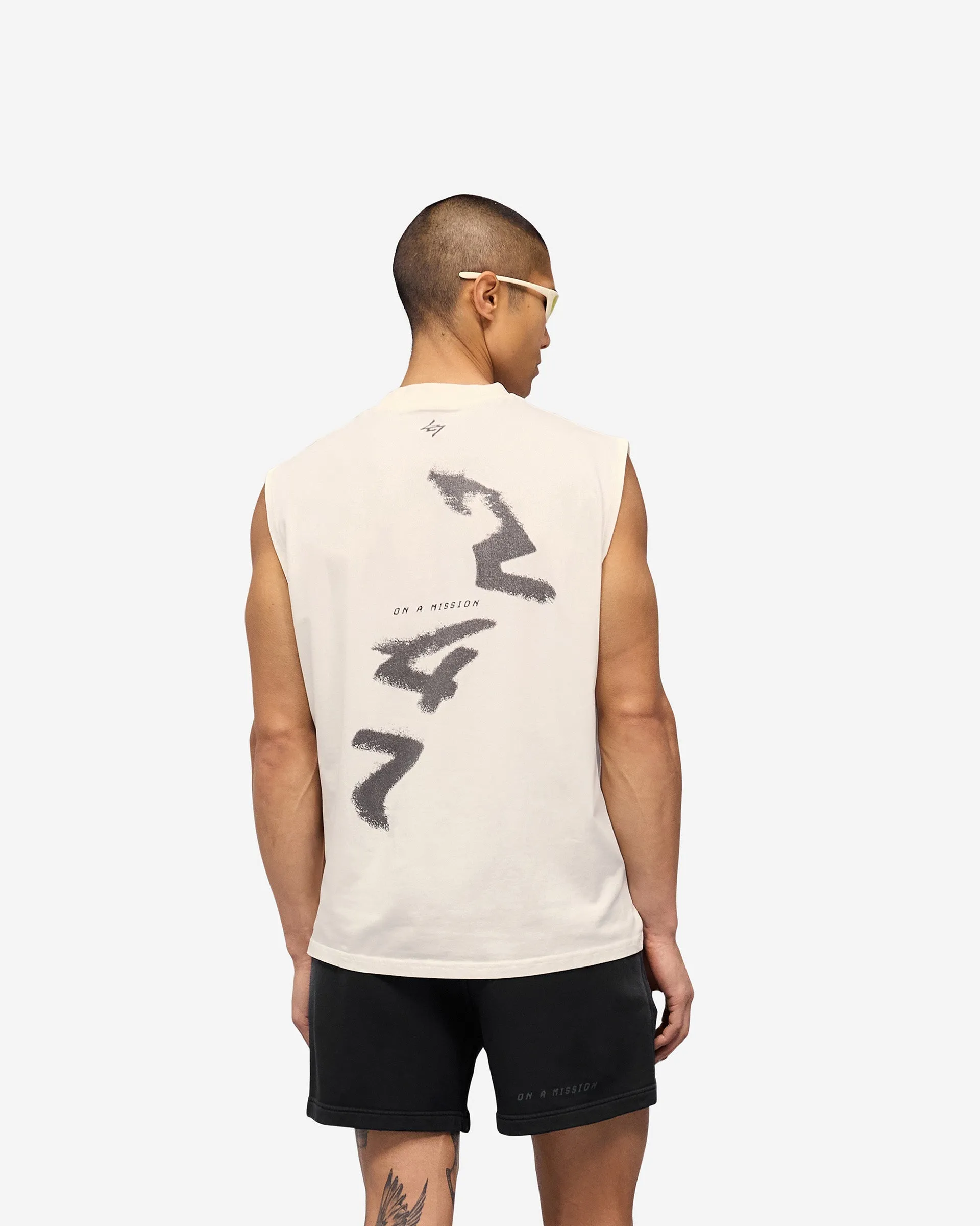 247 Motion Oversized Tank - Flat White sold by Represent product image thumbnail 5