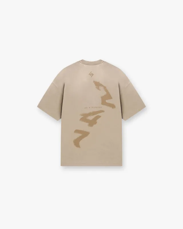 247 Motion Oversized T-Shirt - Pebble sold by Represent