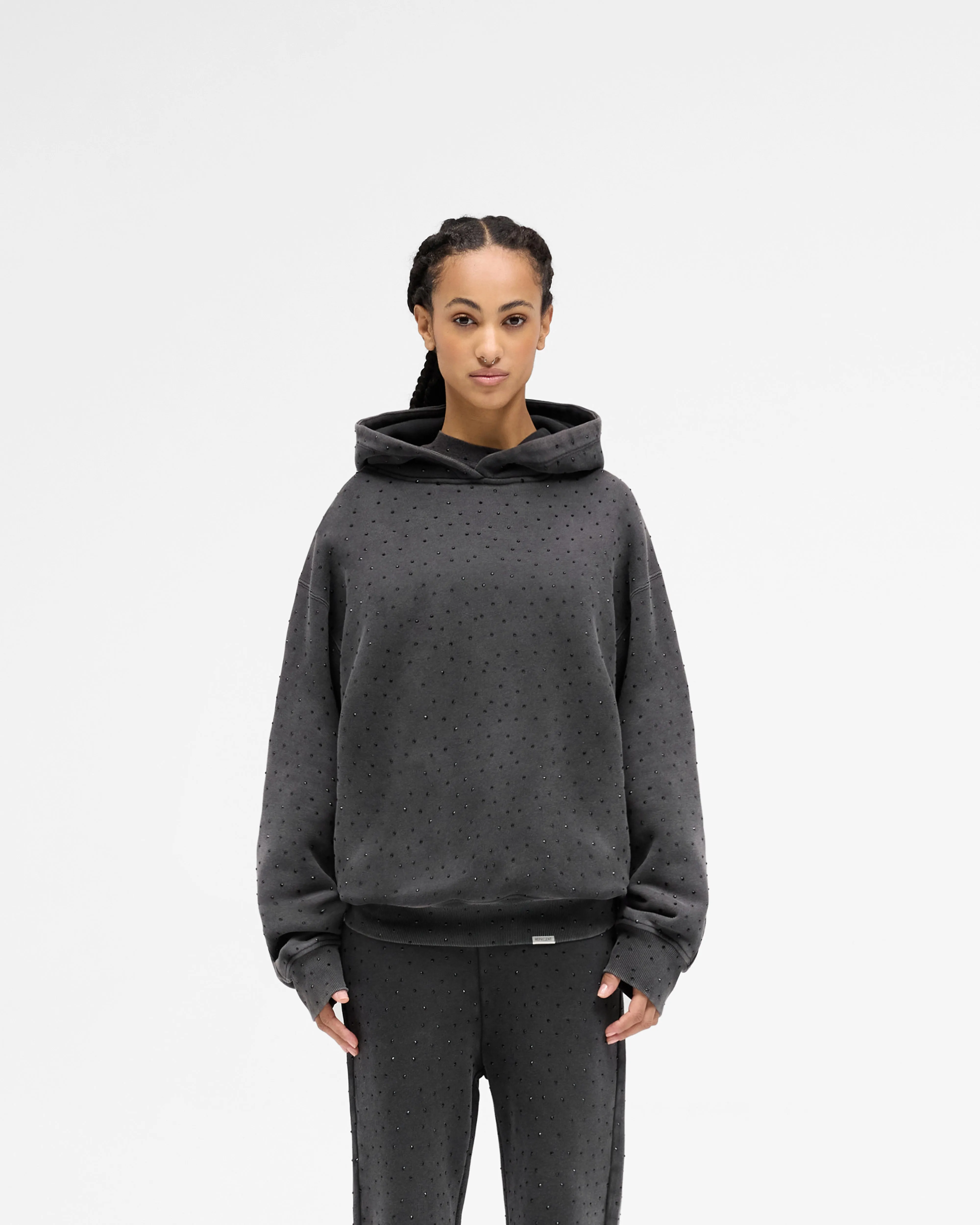 Spark Hoodie - Washed Grey sold by Represent product image thumbnail 3