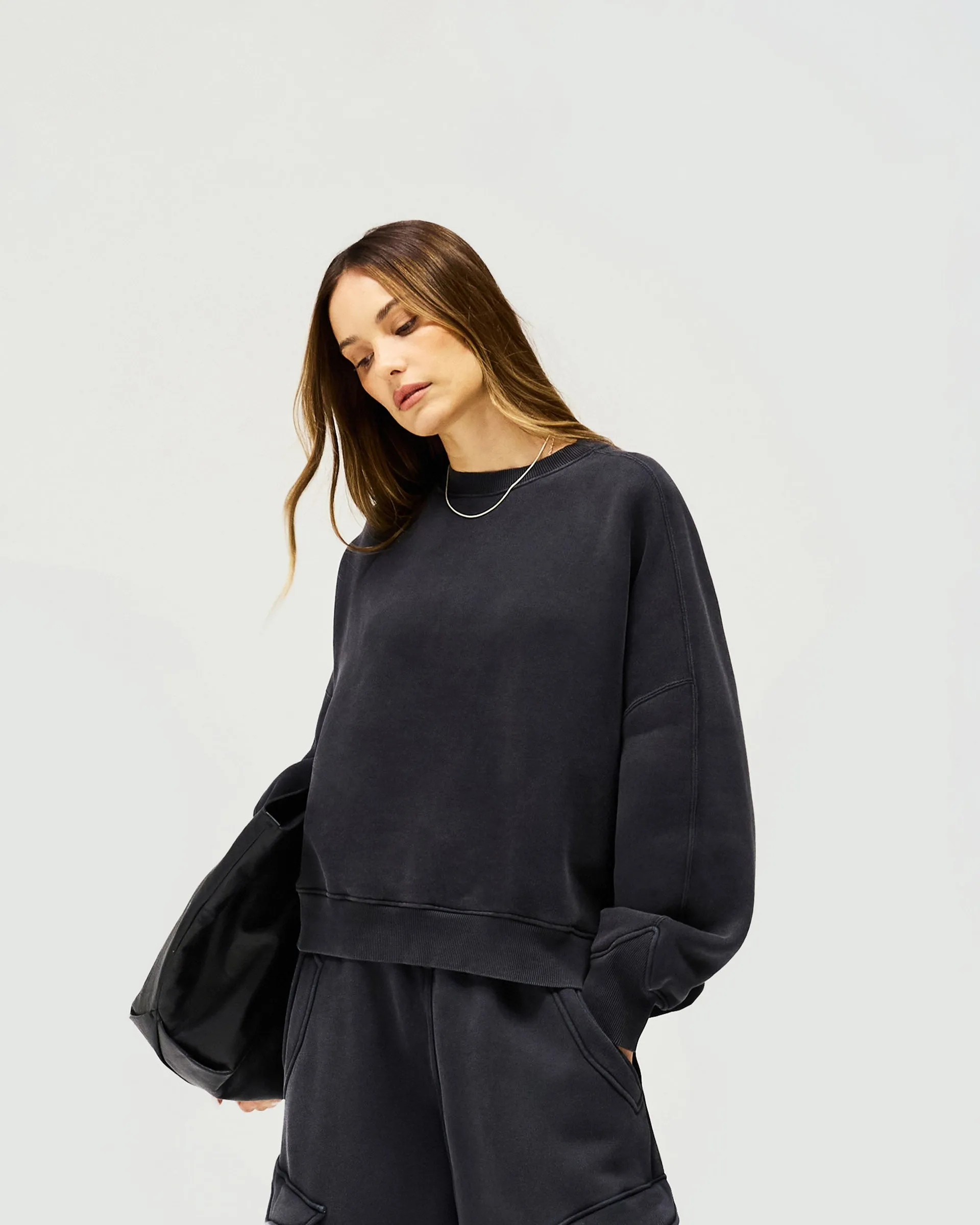 Initial V Notch Sweater - Washed Black sold by Represent product image thumbnail 5