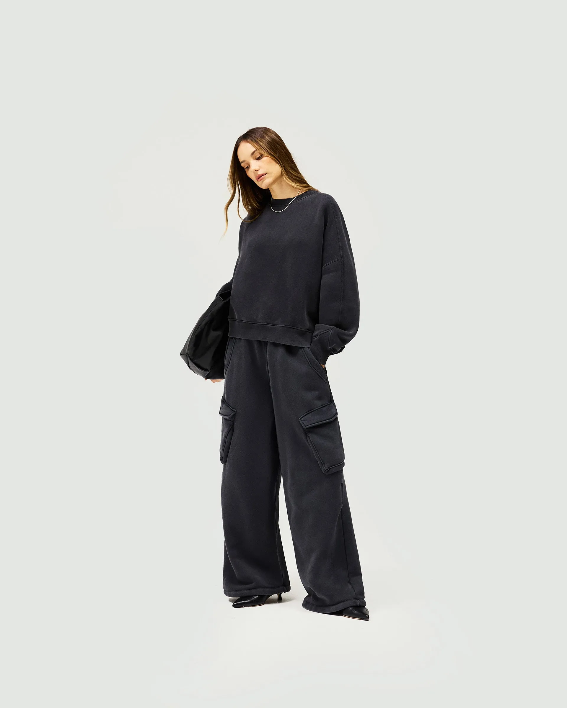 Initial V Notch Sweater - Washed Black sold by Represent product image thumbnail 3