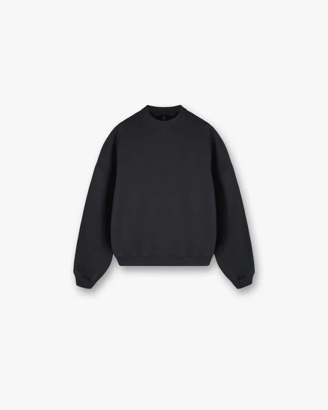Initial V Notch Sweater - Washed Black sold by Represent