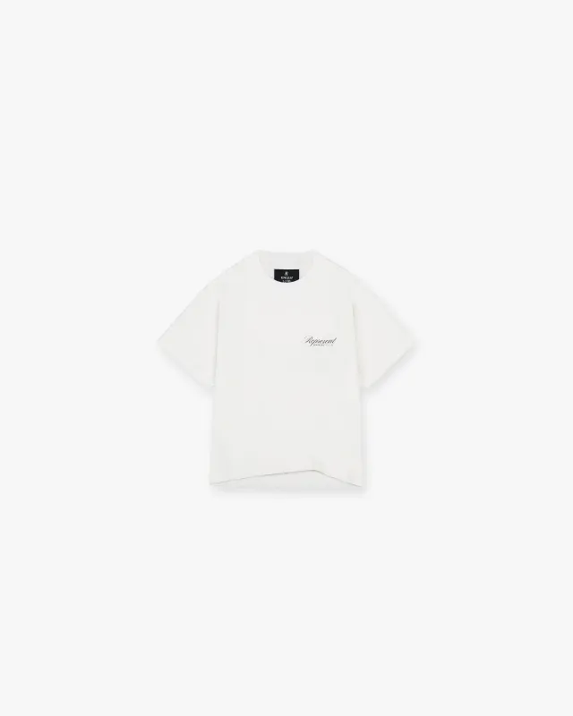 Represent Mini Owners Club Script T-Shirt - Flat White sold by Represent