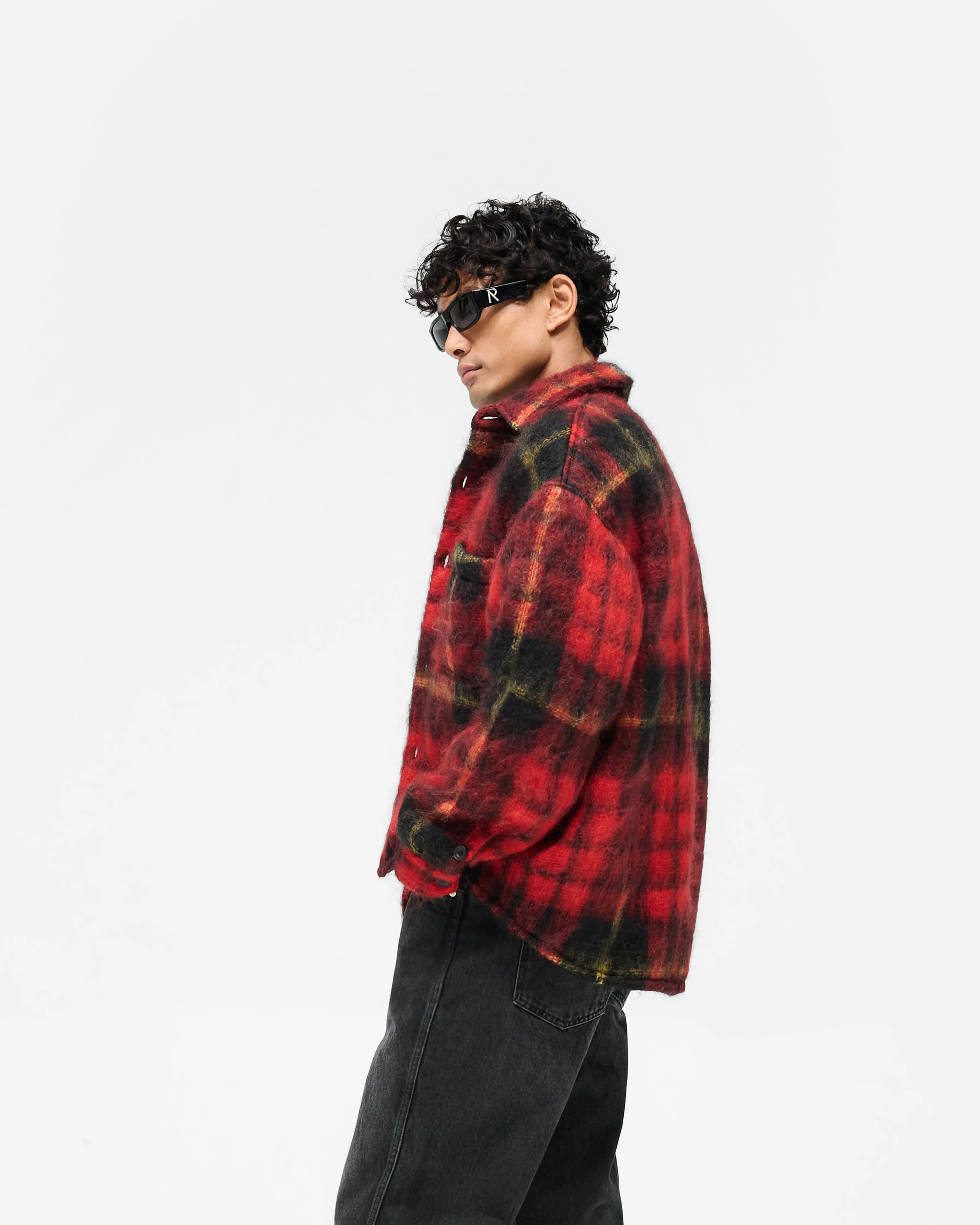 Mohair Overshirt - Red Check sold by Represent product image thumbnail 4