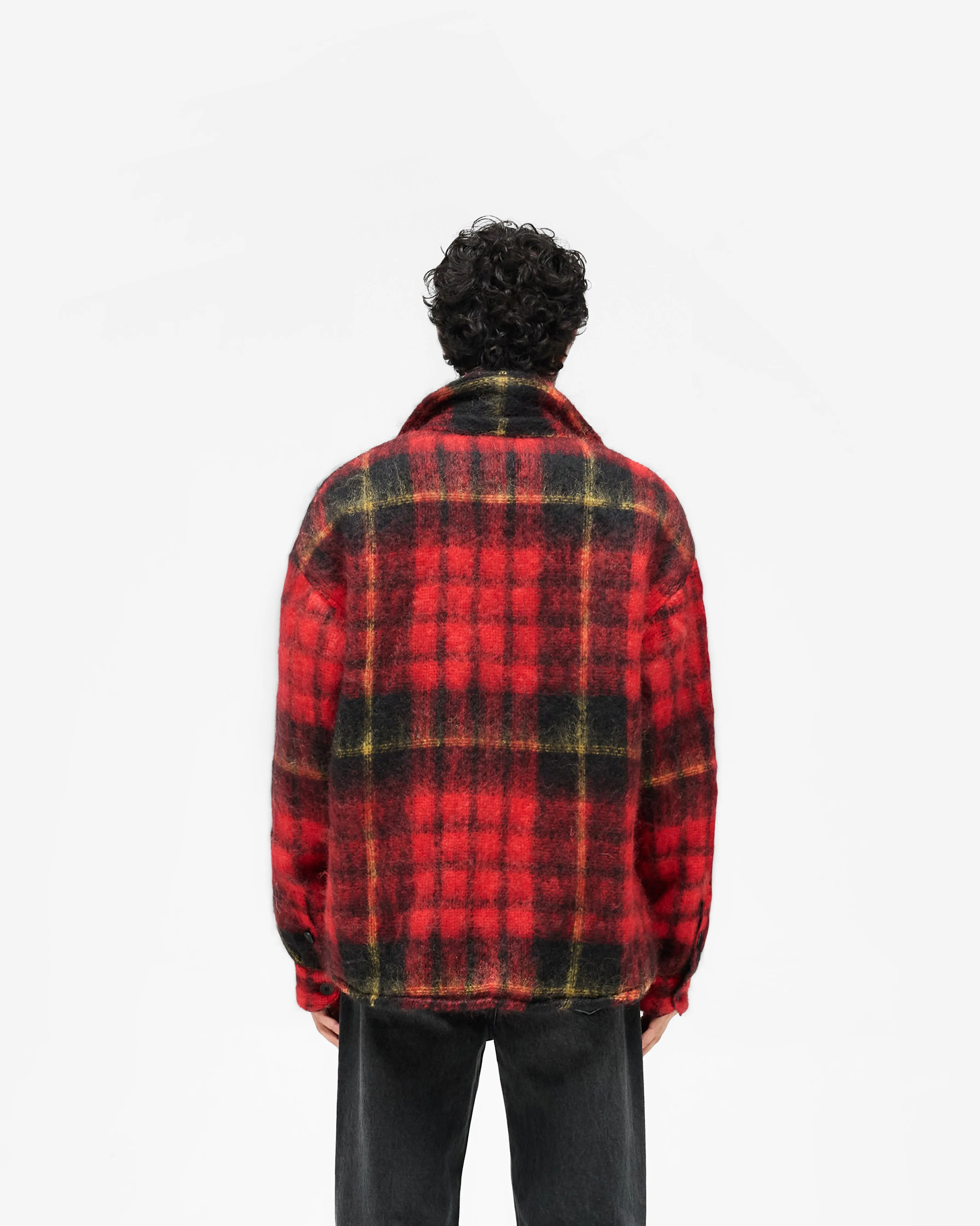 Mohair Overshirt - Red Check sold by Represent product image thumbnail 5