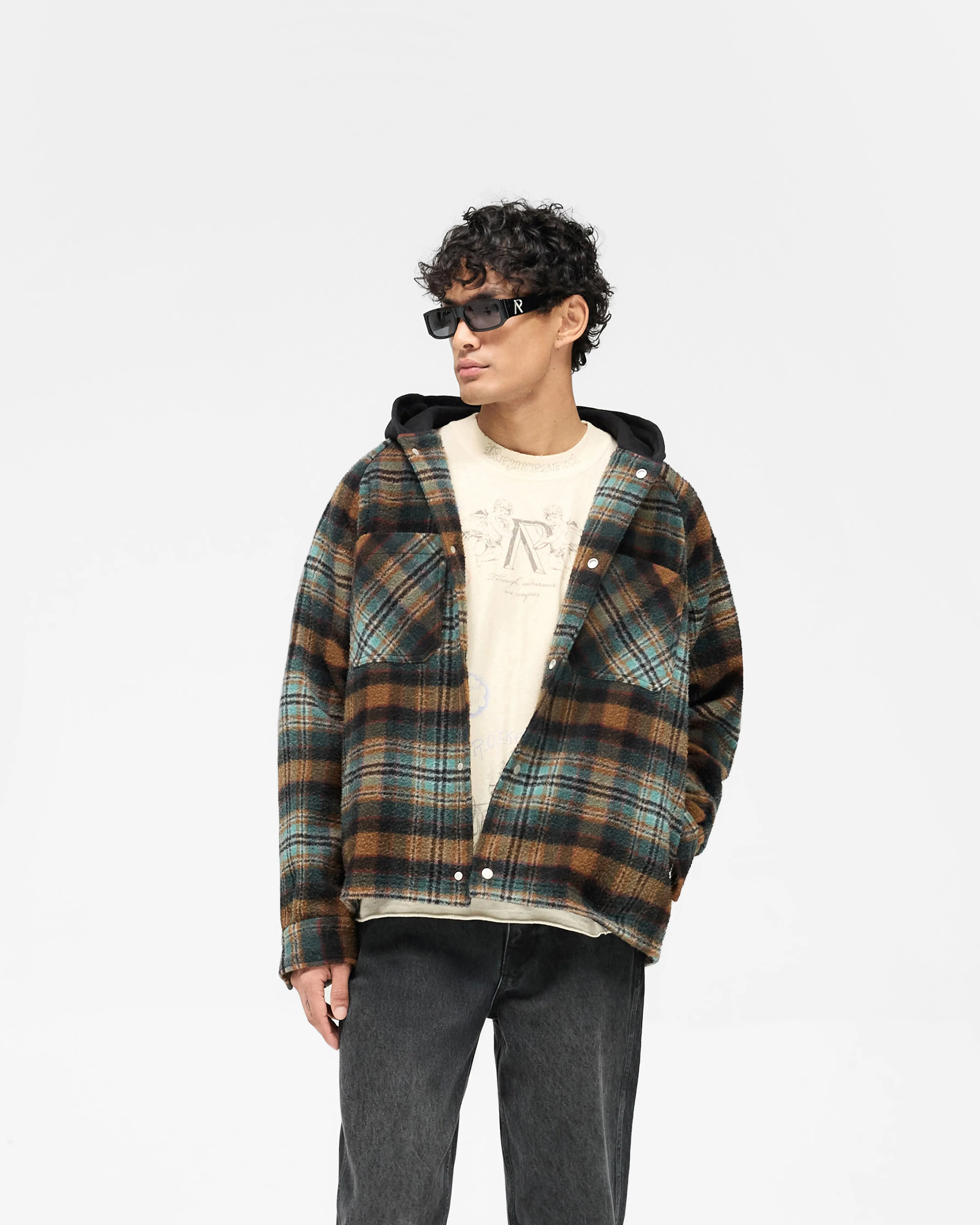 Hooded Overshirt - Check sold by Represent product image thumbnail 4