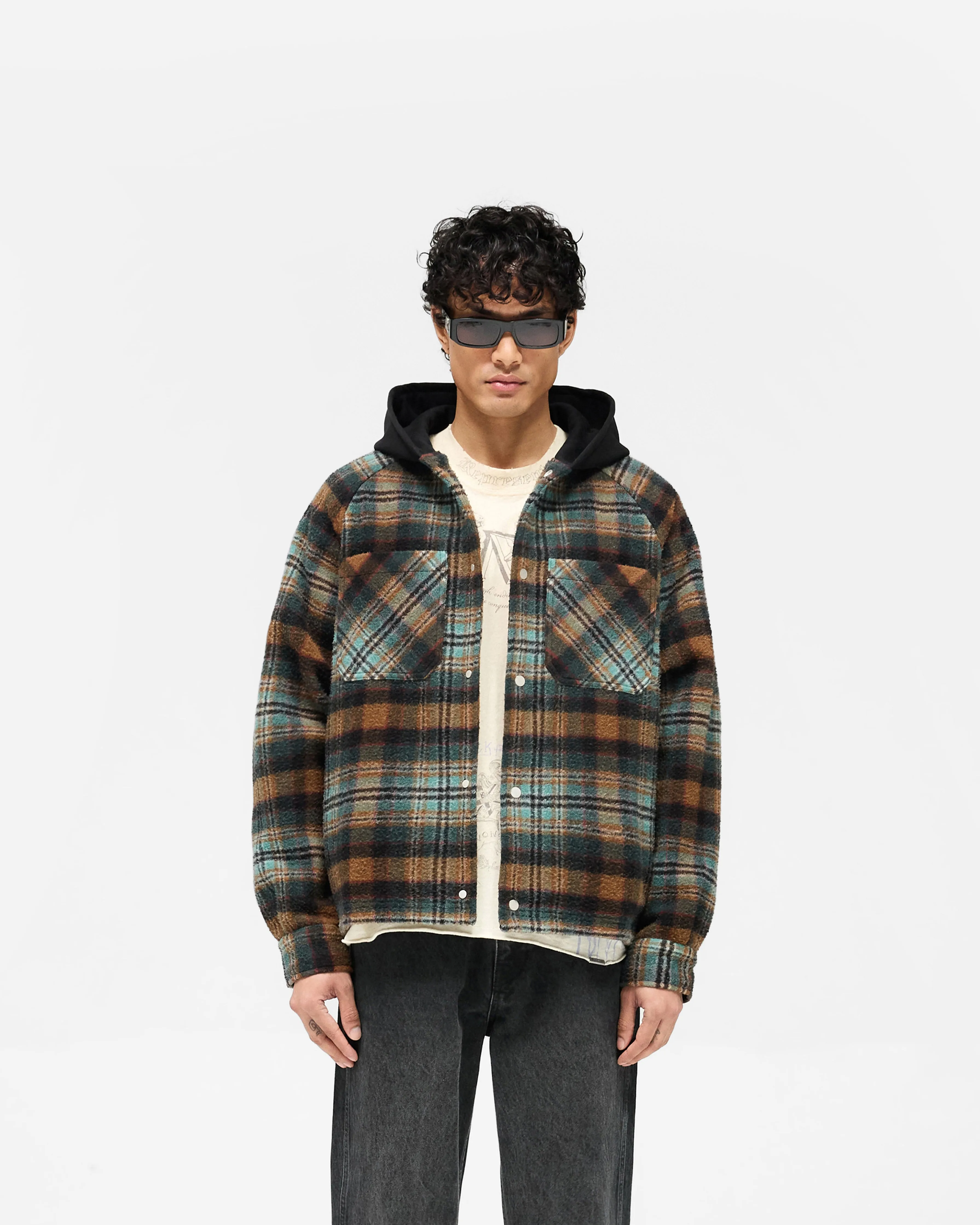 Hooded Overshirt - Check sold by Represent product image thumbnail 3