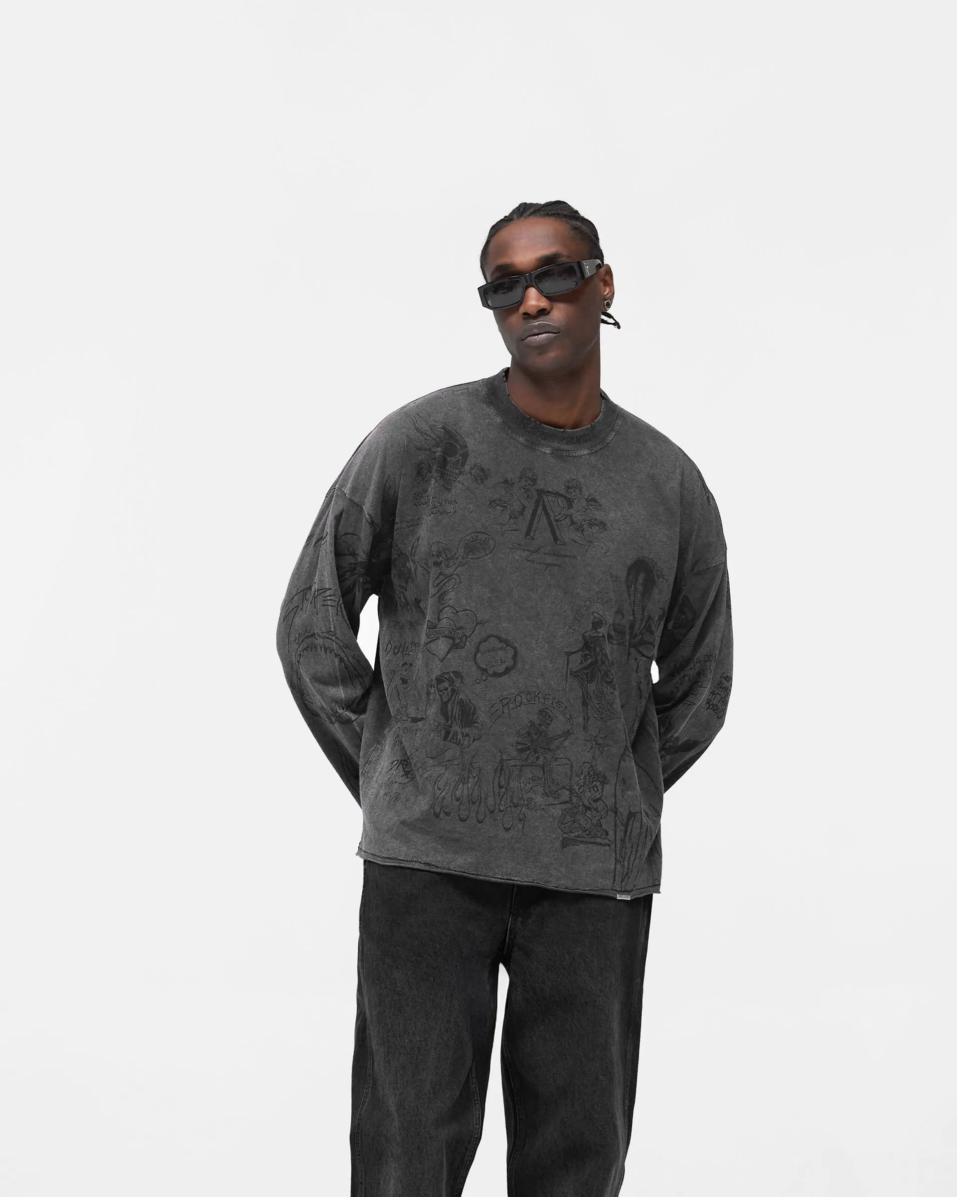 Legacy Long Sleeve T-Shirt - Vintage Grey sold by Represent product image thumbnail 4