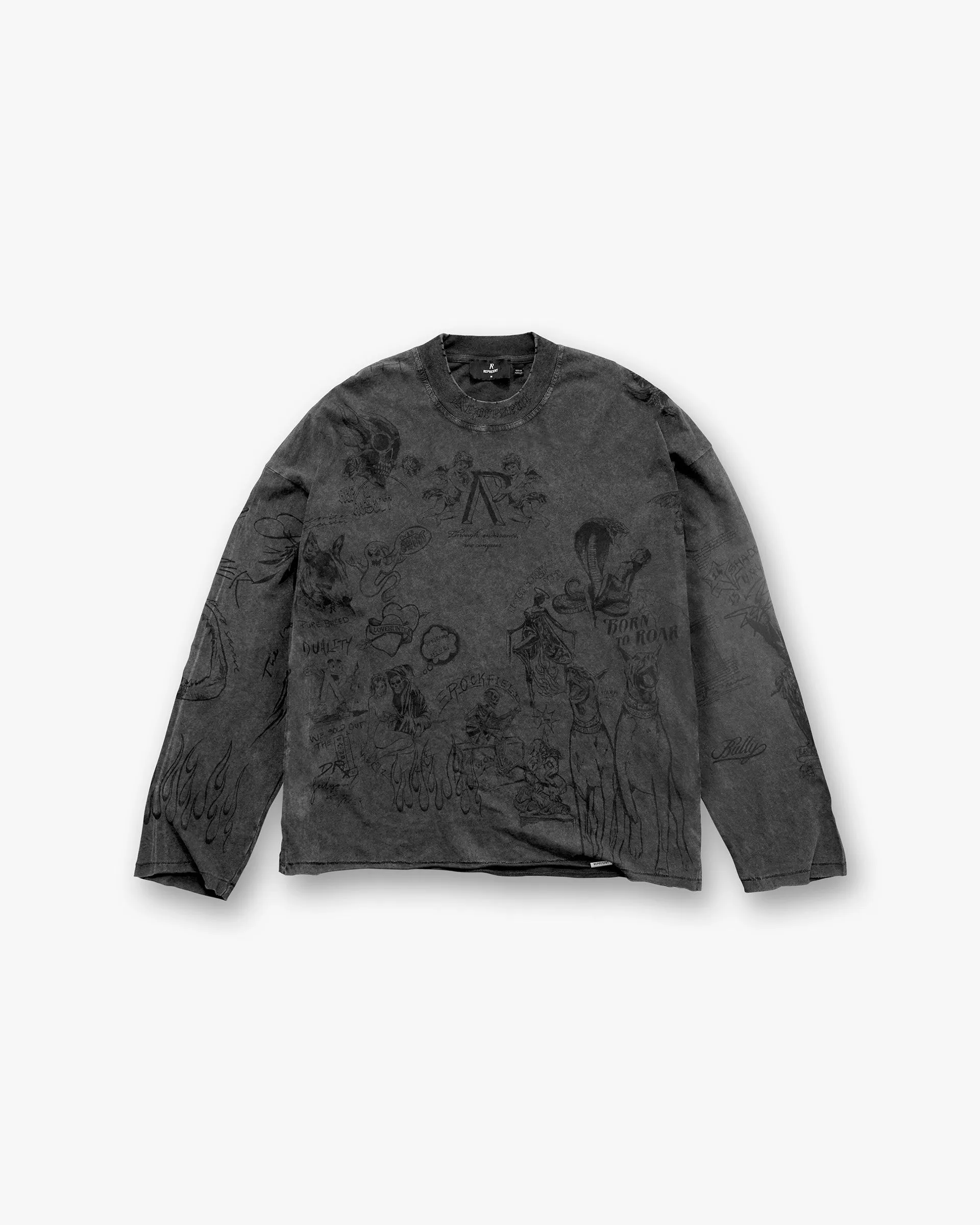 Legacy Long Sleeve T-Shirt - Vintage Grey sold by Represent