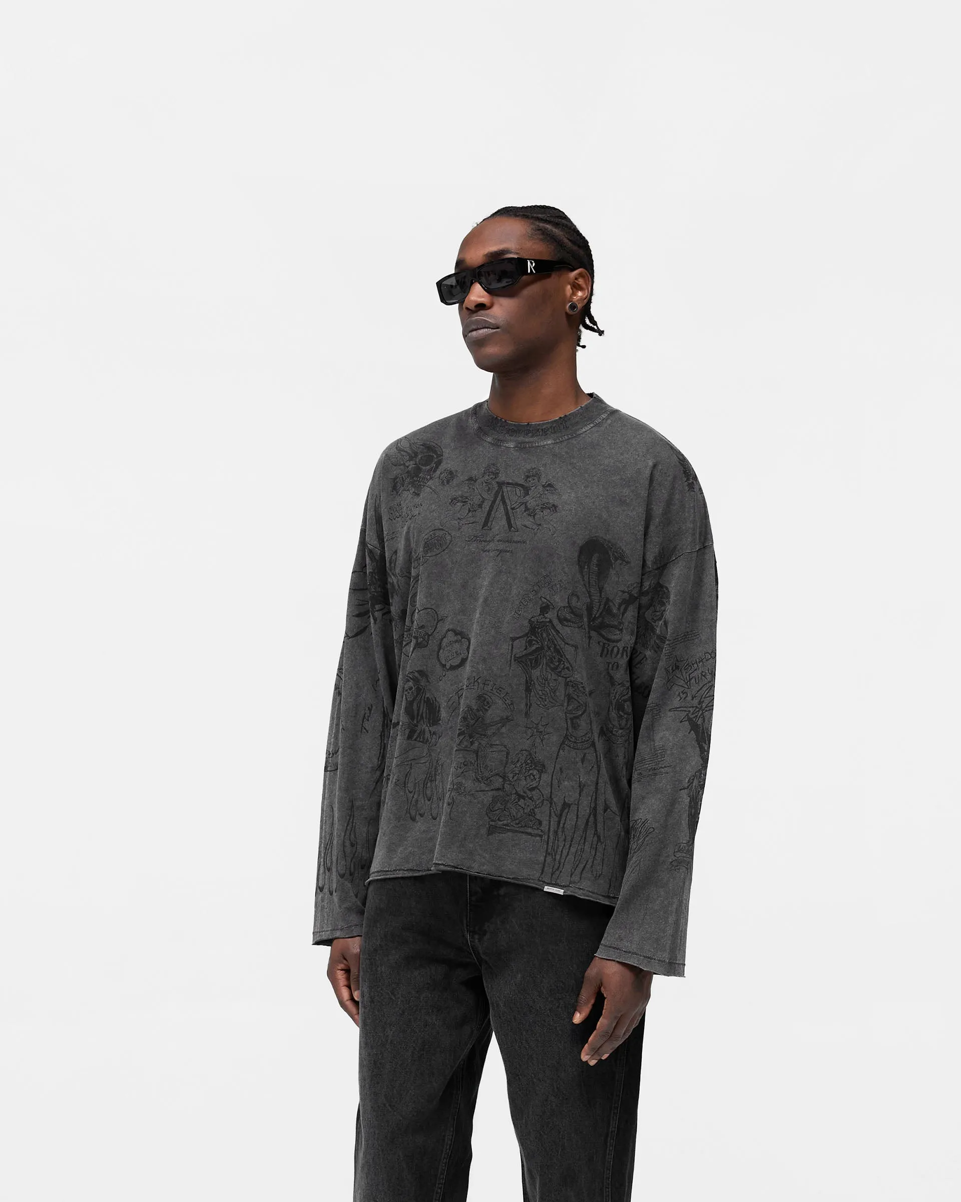 Legacy Long Sleeve T-Shirt - Vintage Grey sold by Represent product image thumbnail 5
