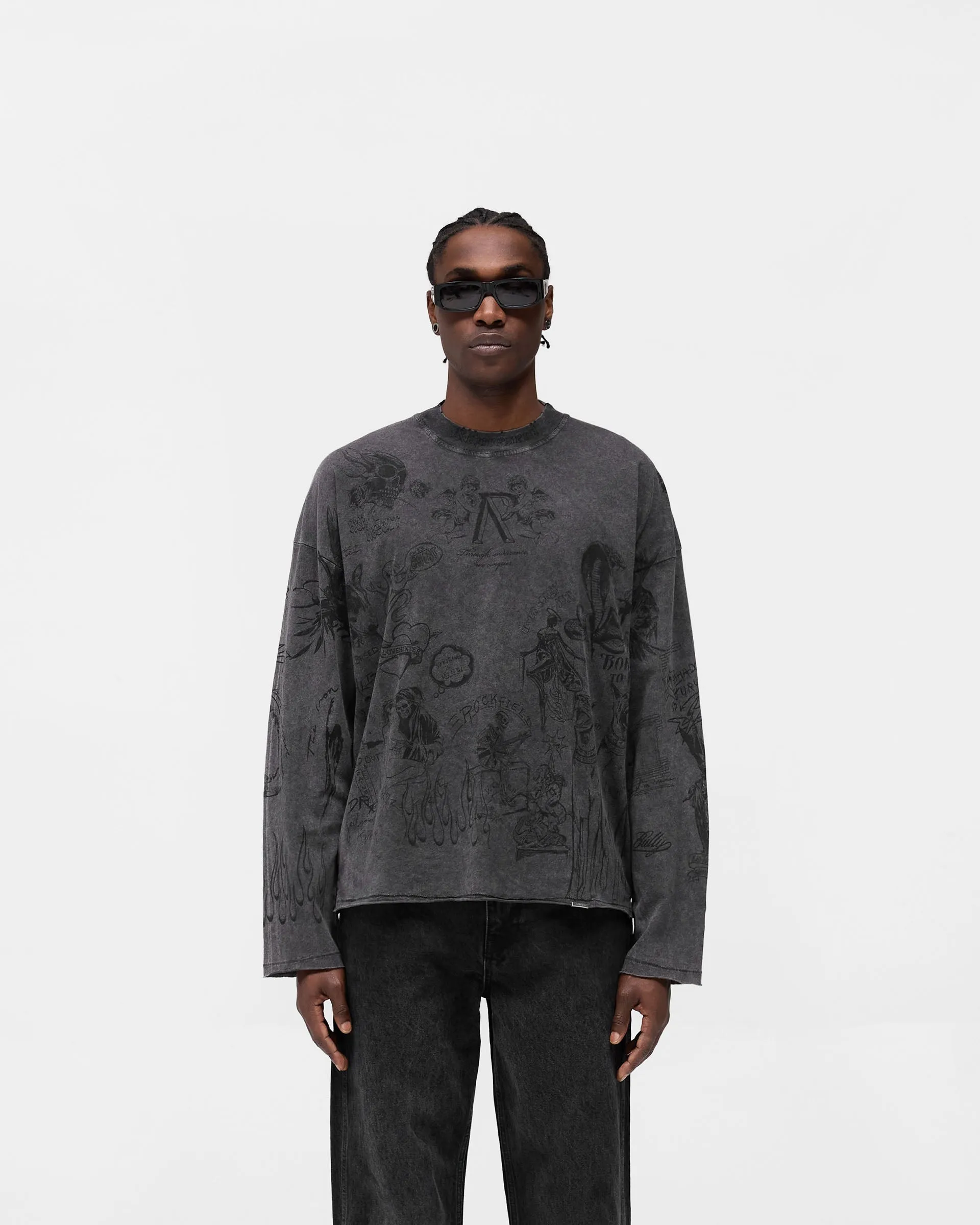 Legacy Long Sleeve T-Shirt - Vintage Grey sold by Represent product image thumbnail 3