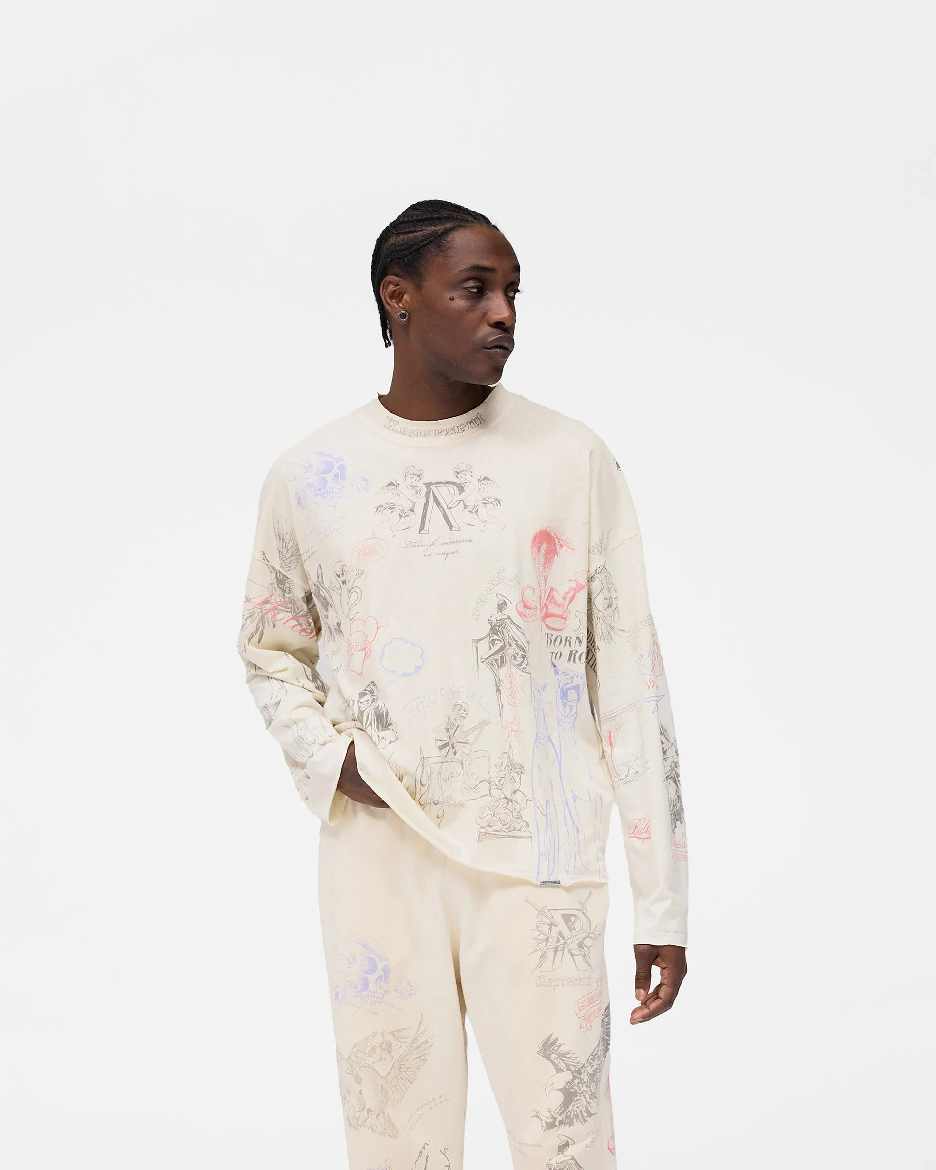 Legacy Long Sleeve T-Shirt - Buttercream sold by Represent product image thumbnail 4