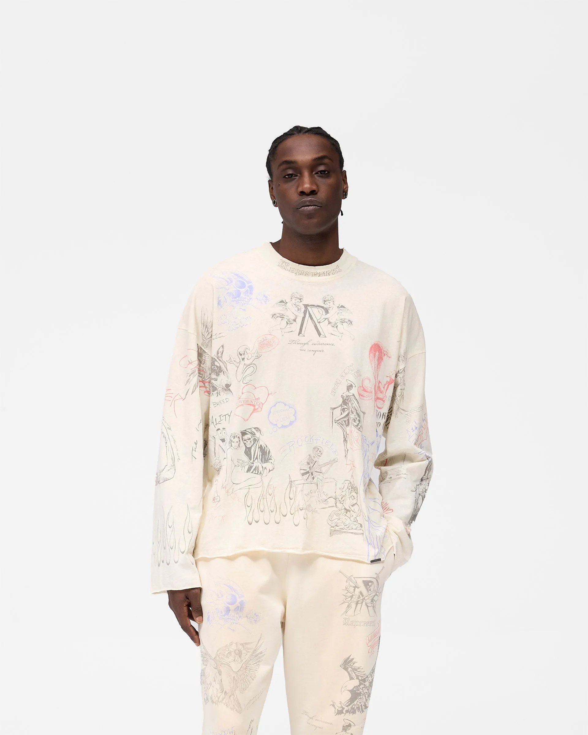 Legacy Long Sleeve T-Shirt - Buttercream sold by Represent product image thumbnail 3