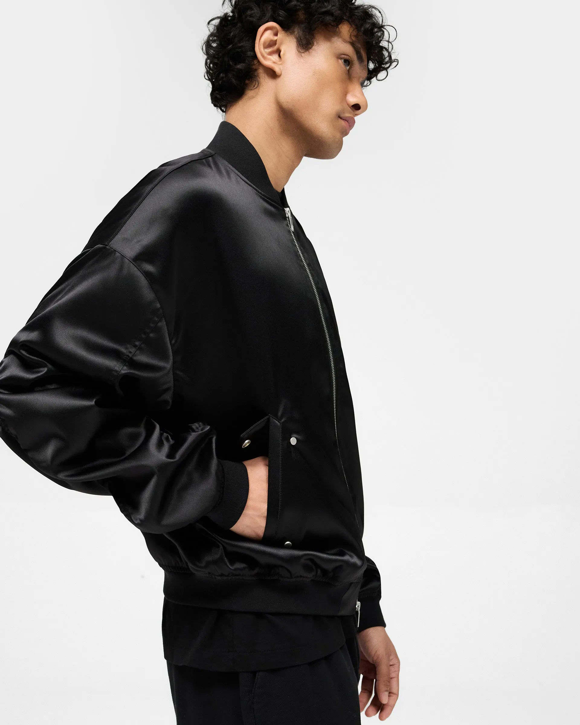 Satin Bomber - Black sold by Represent product image thumbnail 5