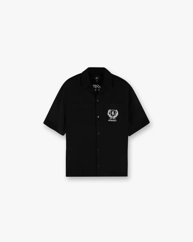 Represent Crest Shirt - Jet Black made by Represent