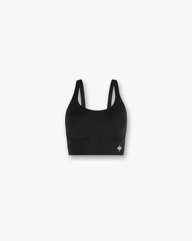 247 Mid Impact Sports Bra - Black sold by Represent
