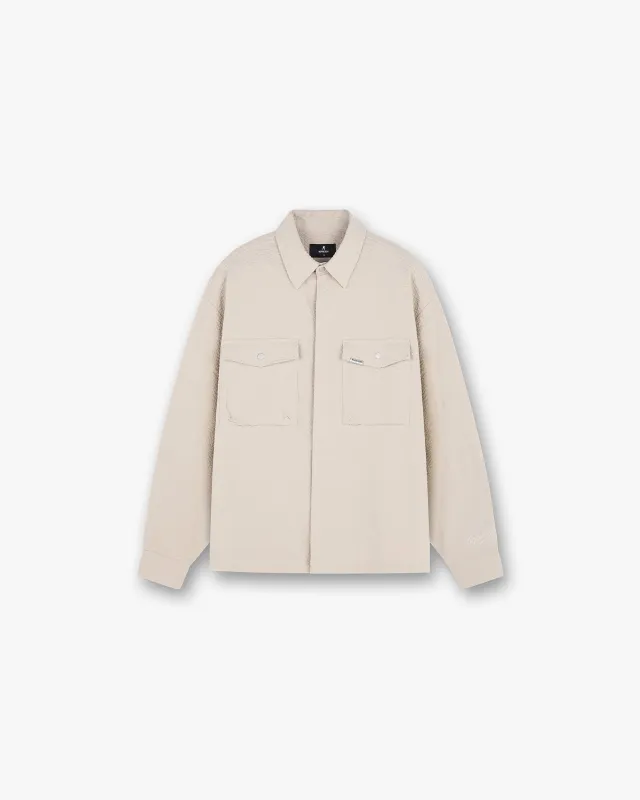 Textured Long Sleeve Shirt - Champagne sold by Represent