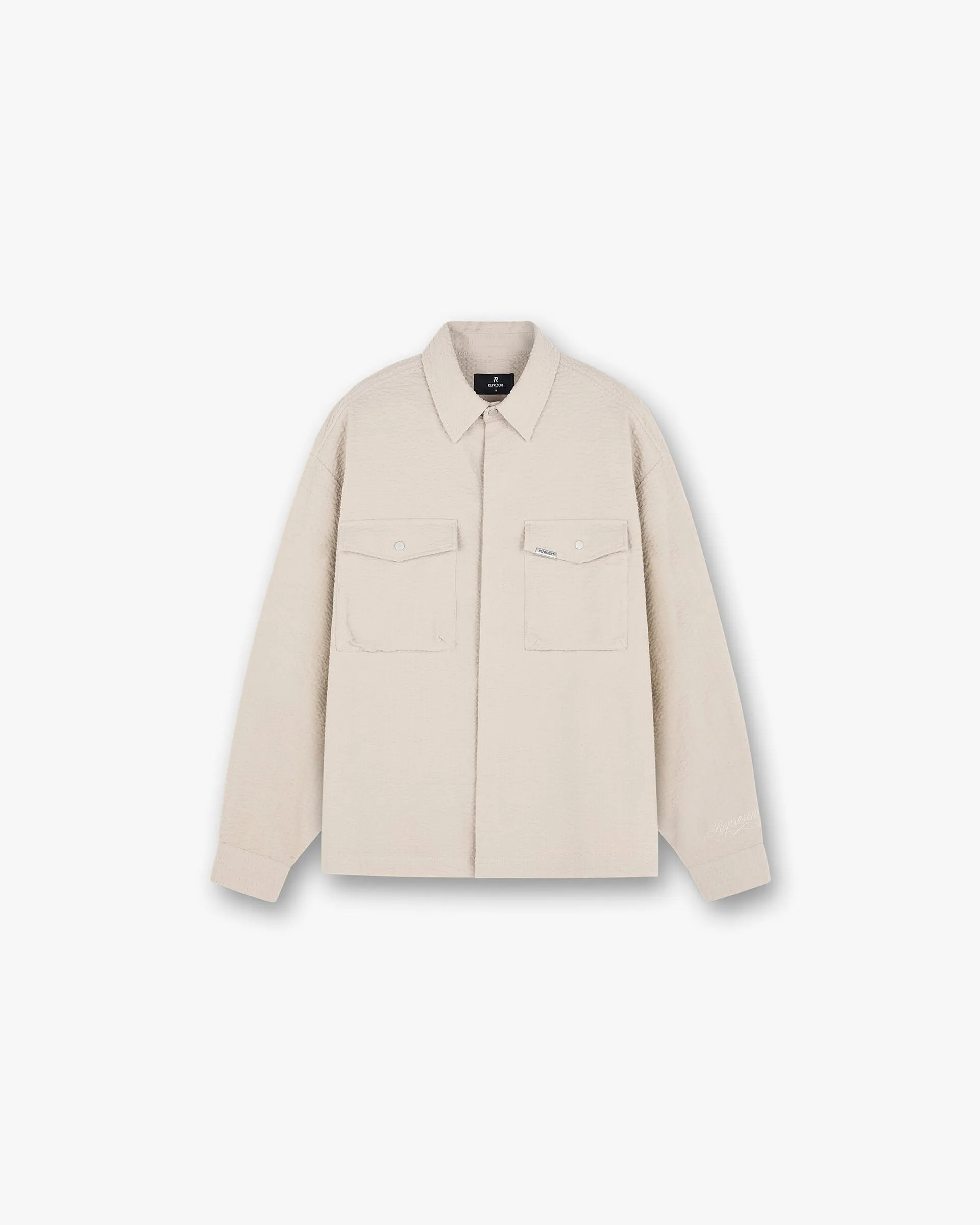 Textured Long Sleeve Shirt - Champagne sold by Represent