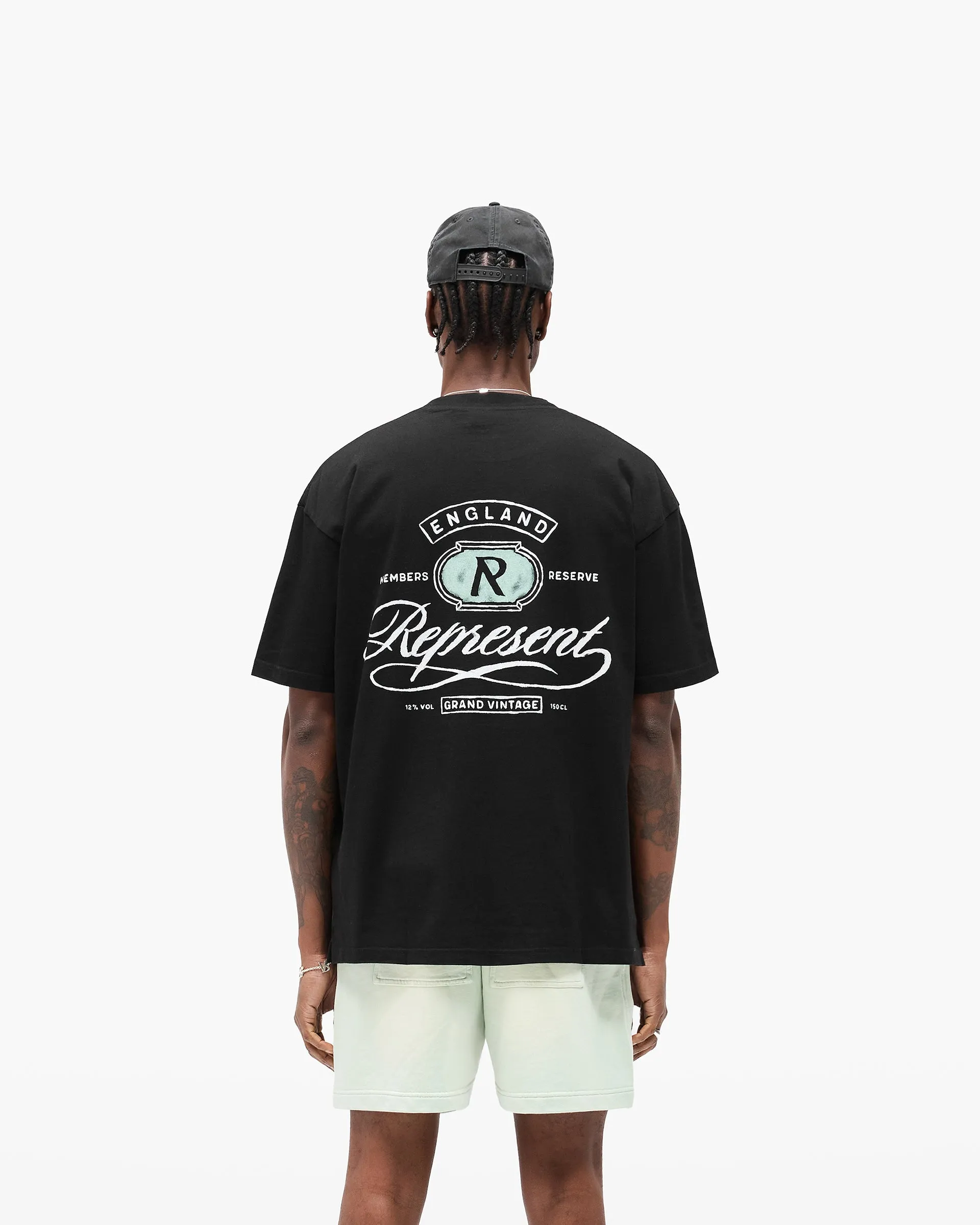 Grand Vintage Hand Drawn T-Shirt - Jet Black sold by Represent product image thumbnail 4