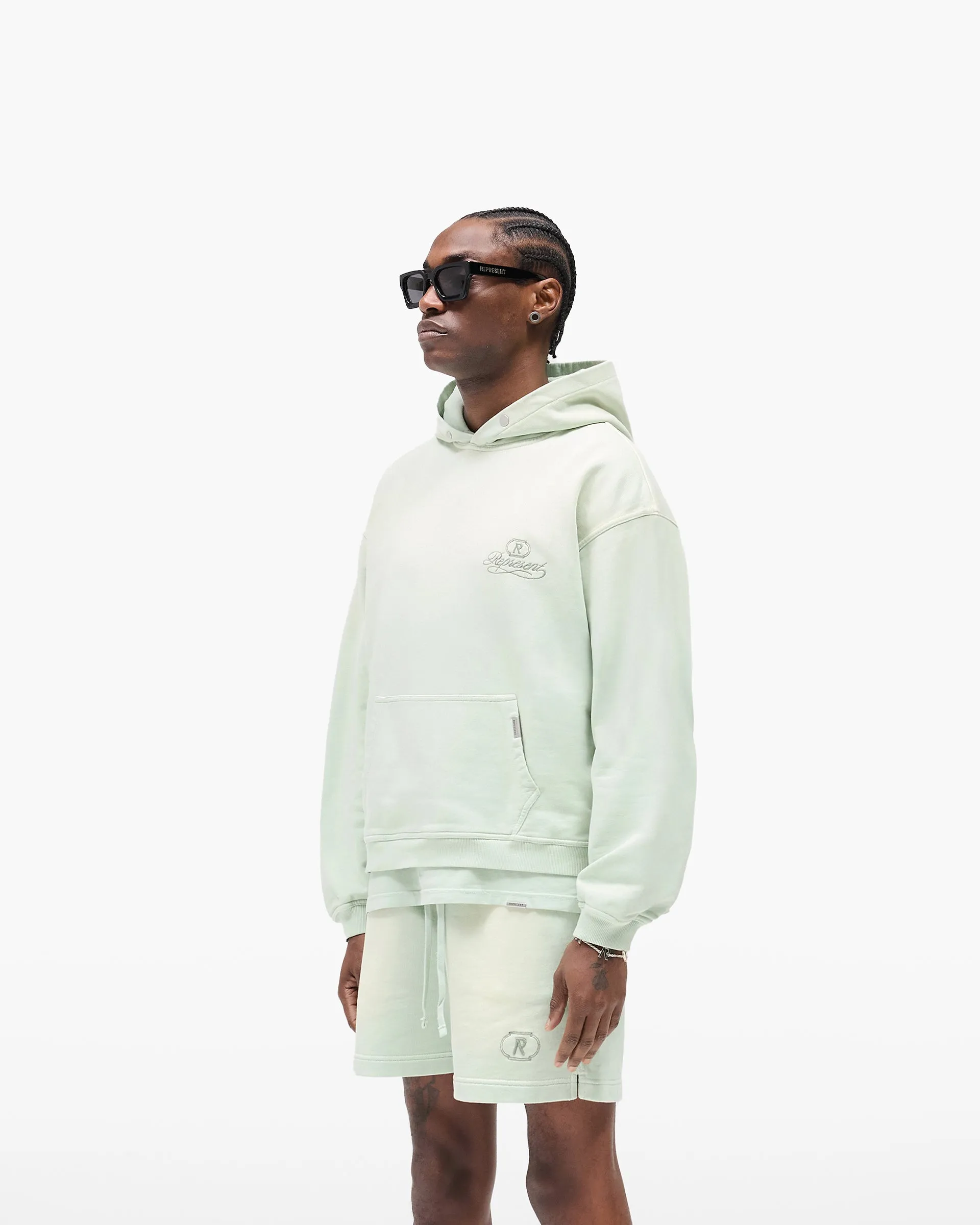 Grand Vintage Hoodie - Washed Sage sold by Represent product image thumbnail 4