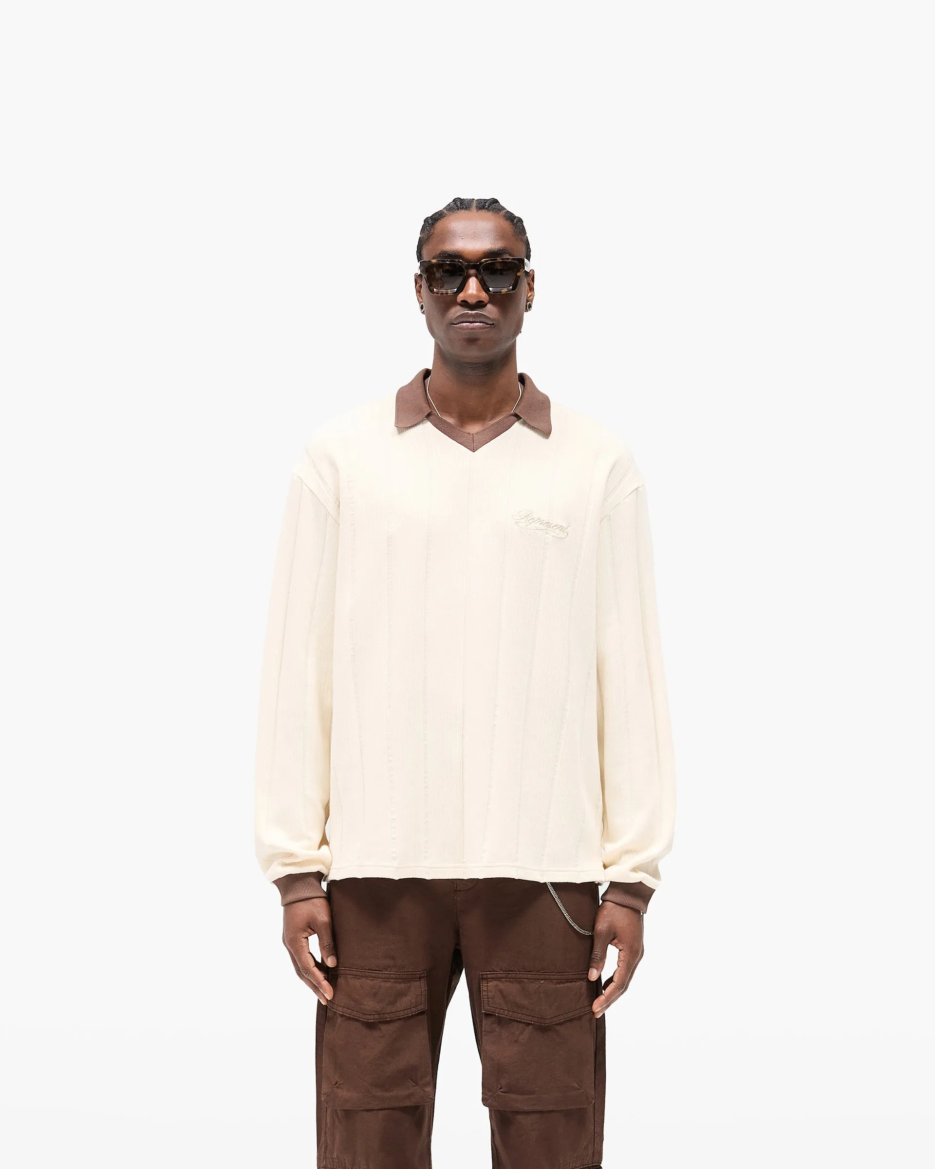 Retro Football Long Sleeve T-Shirt - Shell sold by Represent product image thumbnail 3