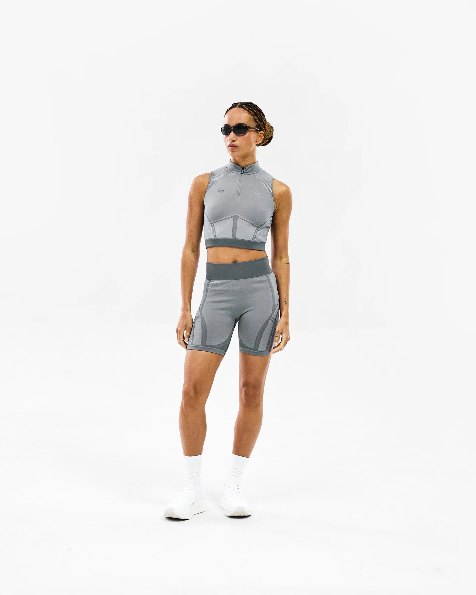 247 Hydro Seamless Quarter Zip Tank - Ice Grey sold by Represent product image thumbnail 3