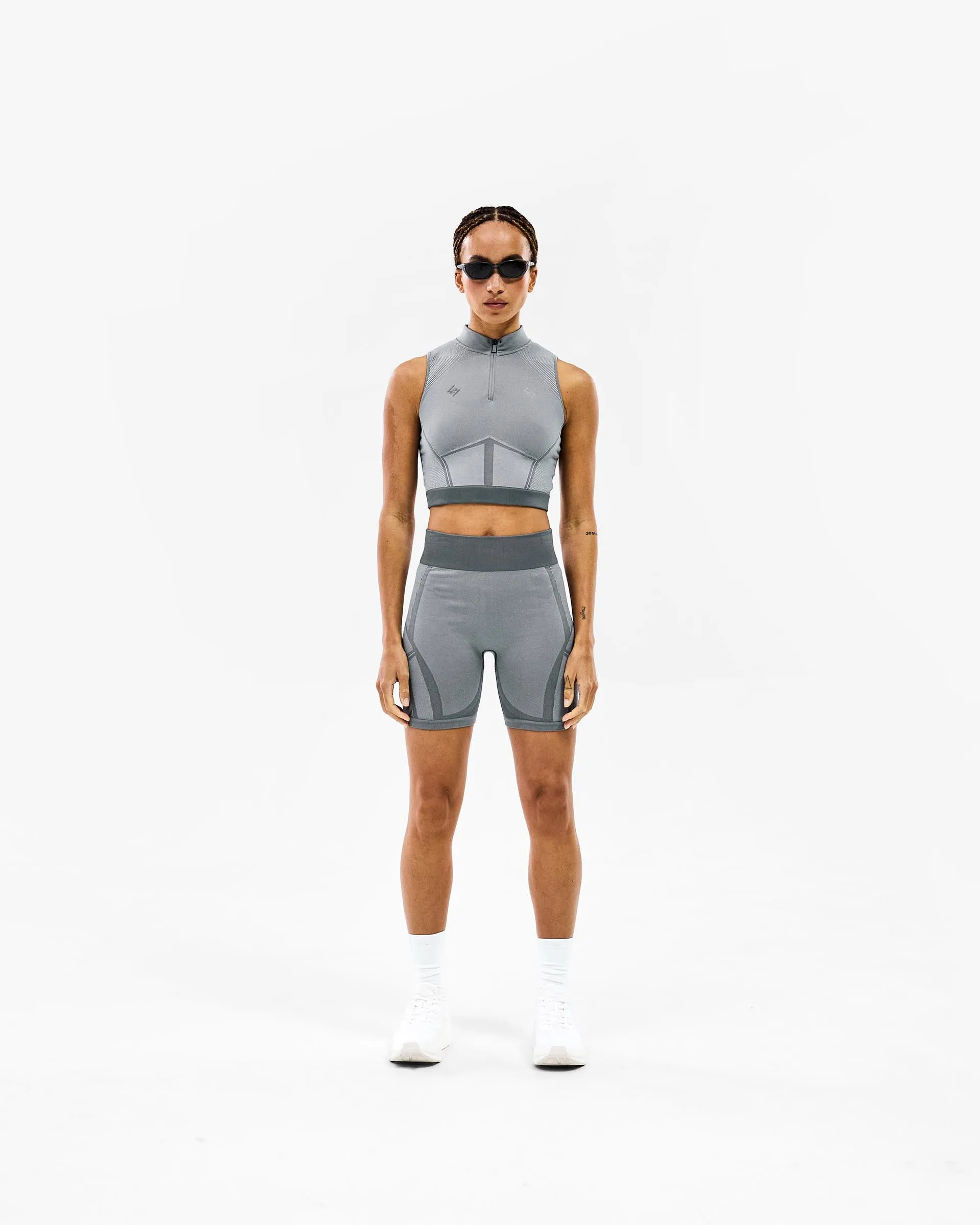 247 Hydro Seamless Quarter Zip Tank - Ice Grey sold by Represent product image thumbnail 2