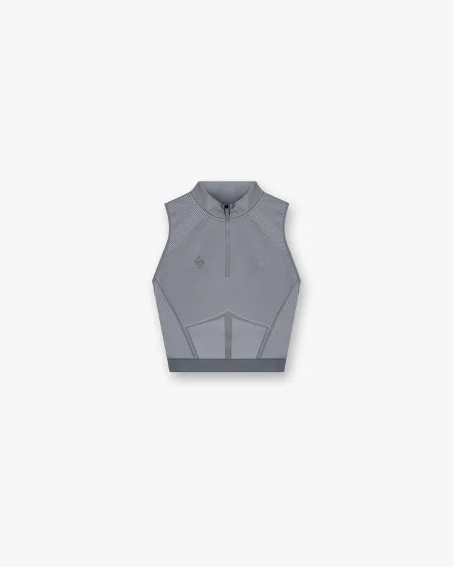 247 Hydro Seamless Quarter Zip Tank - Ice Grey made by Represent