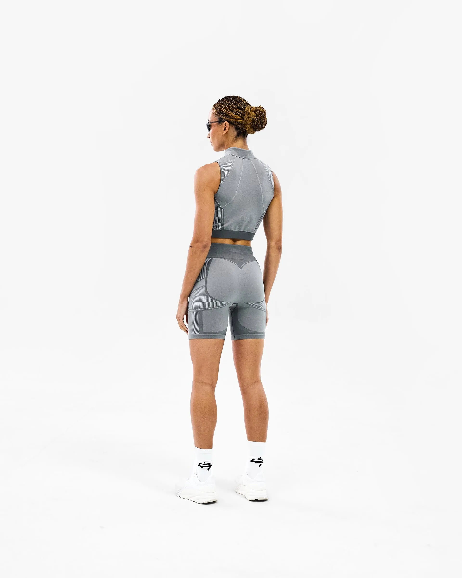 247 Hydro Seamless Quarter Zip Tank - Ice Grey sold by Represent product image thumbnail 4