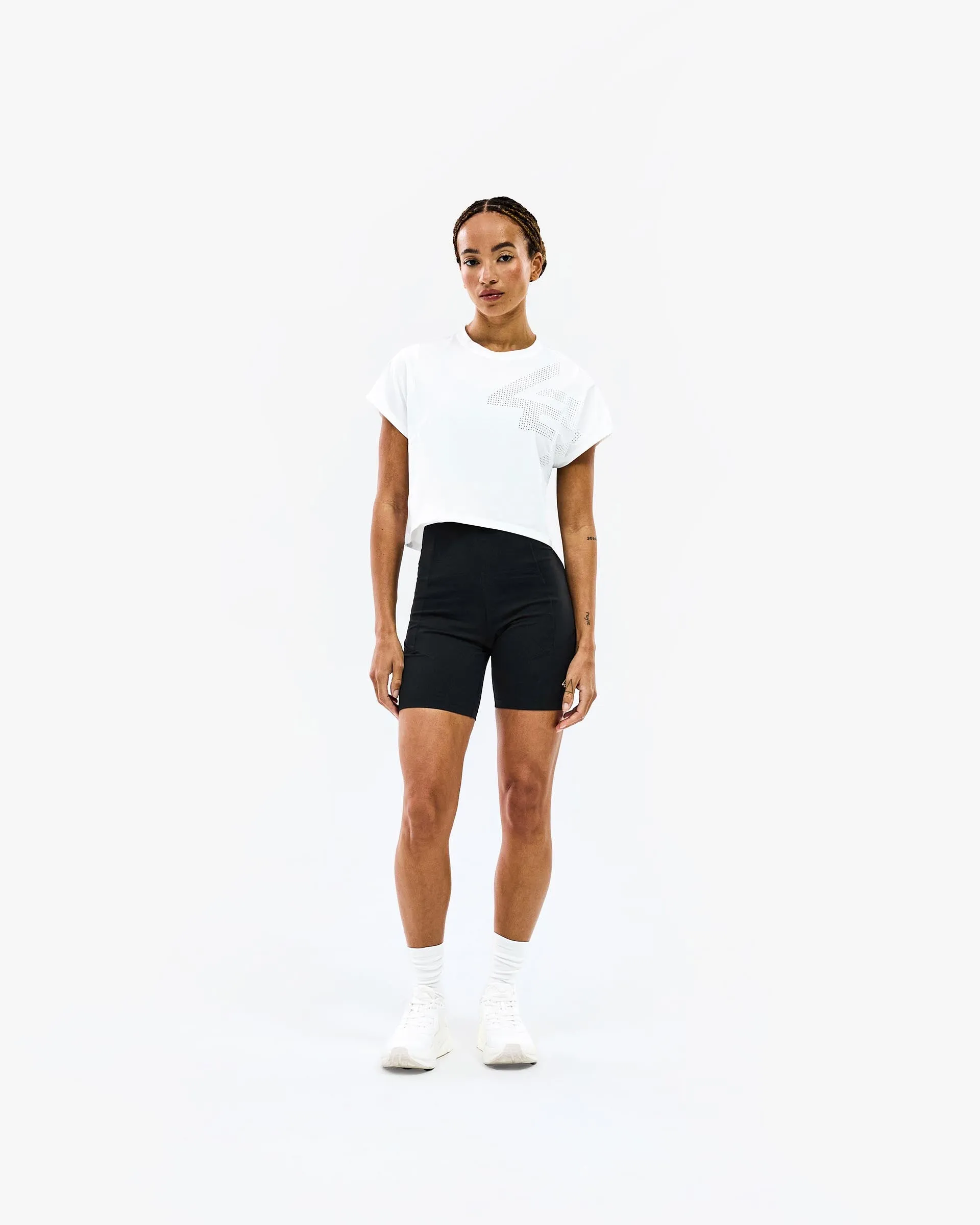 247 Perforated Cropped Training T-Shirt - White sold by Represent product image thumbnail 2