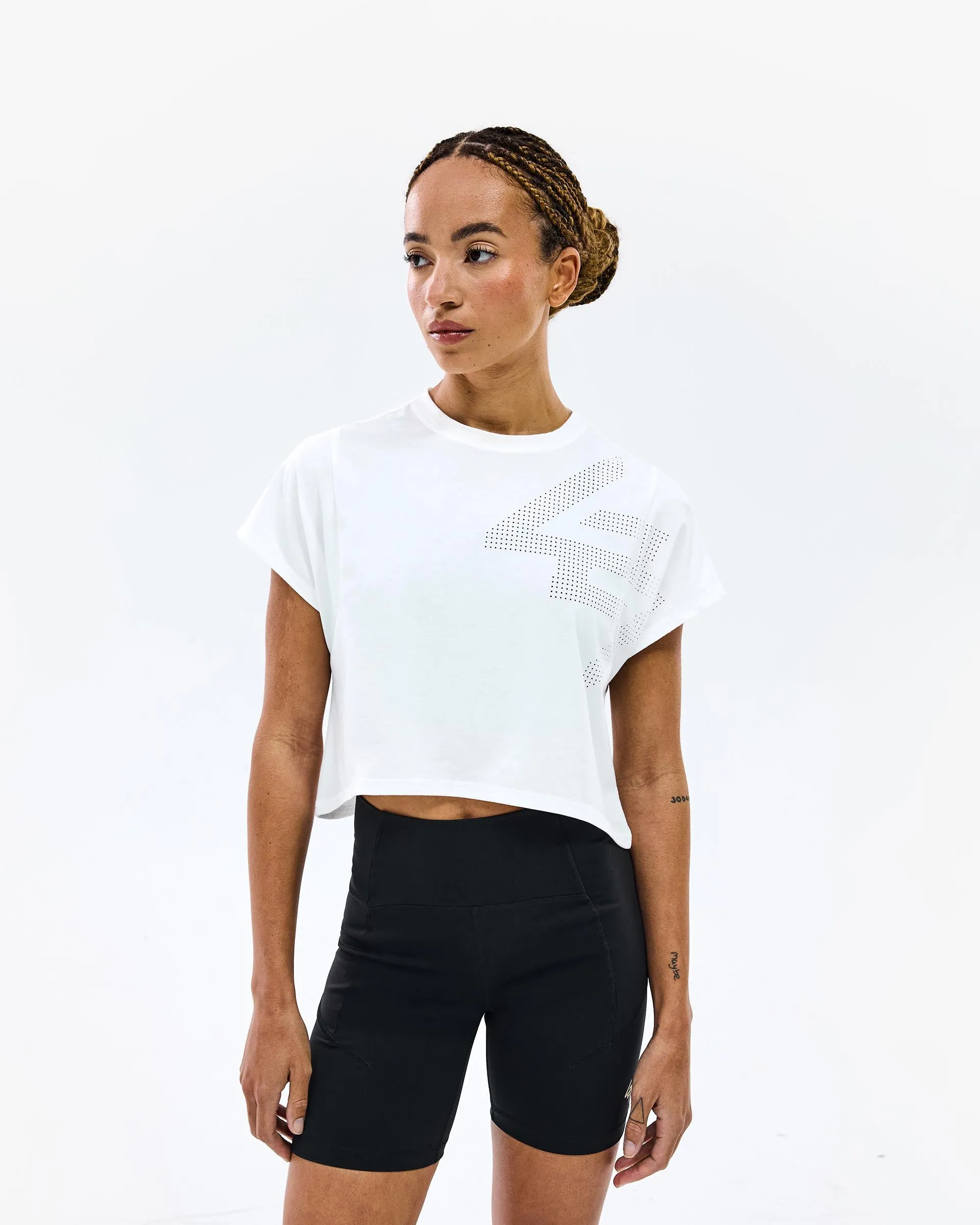 247 Perforated Cropped Training T-Shirt - White sold by Represent product image thumbnail 5