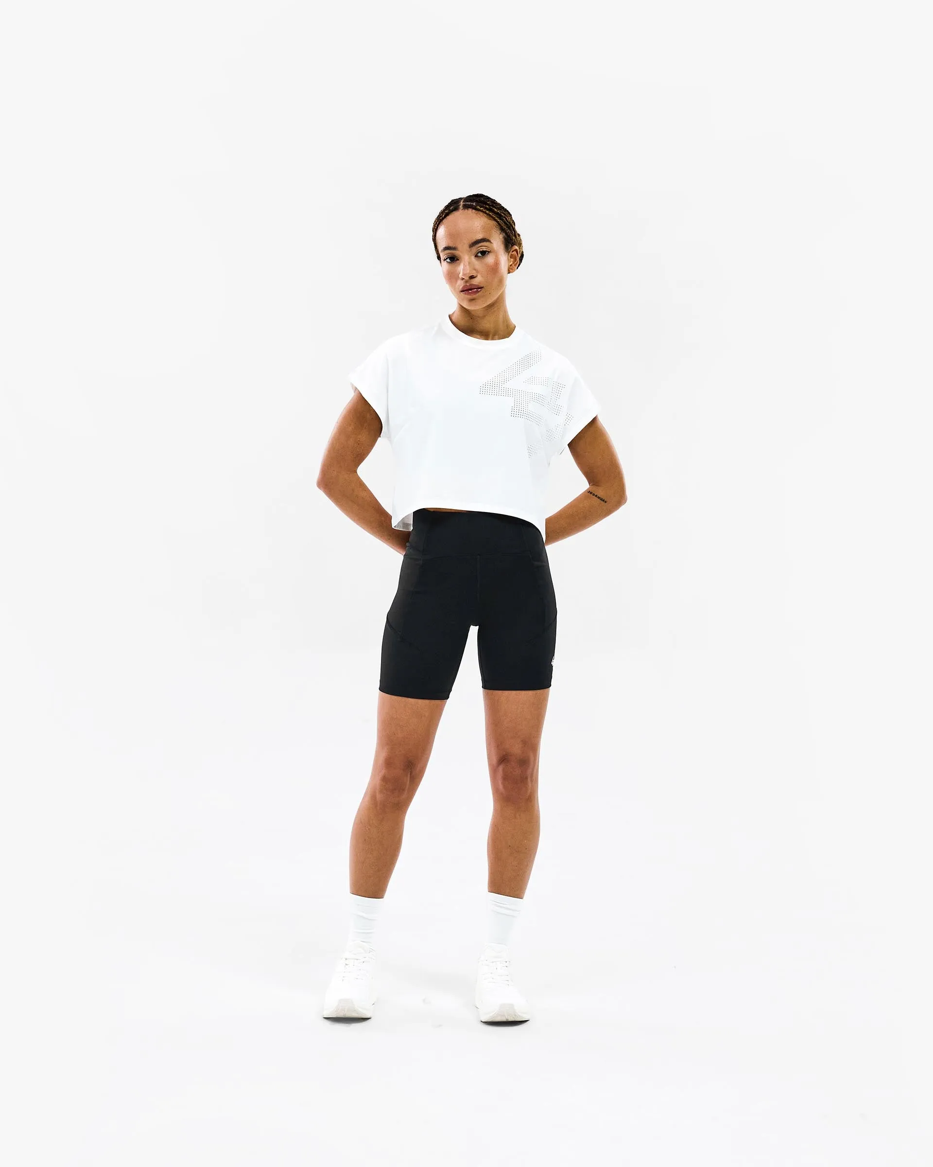 247 Perforated Cropped Training T-Shirt - White sold by Represent product image thumbnail 3