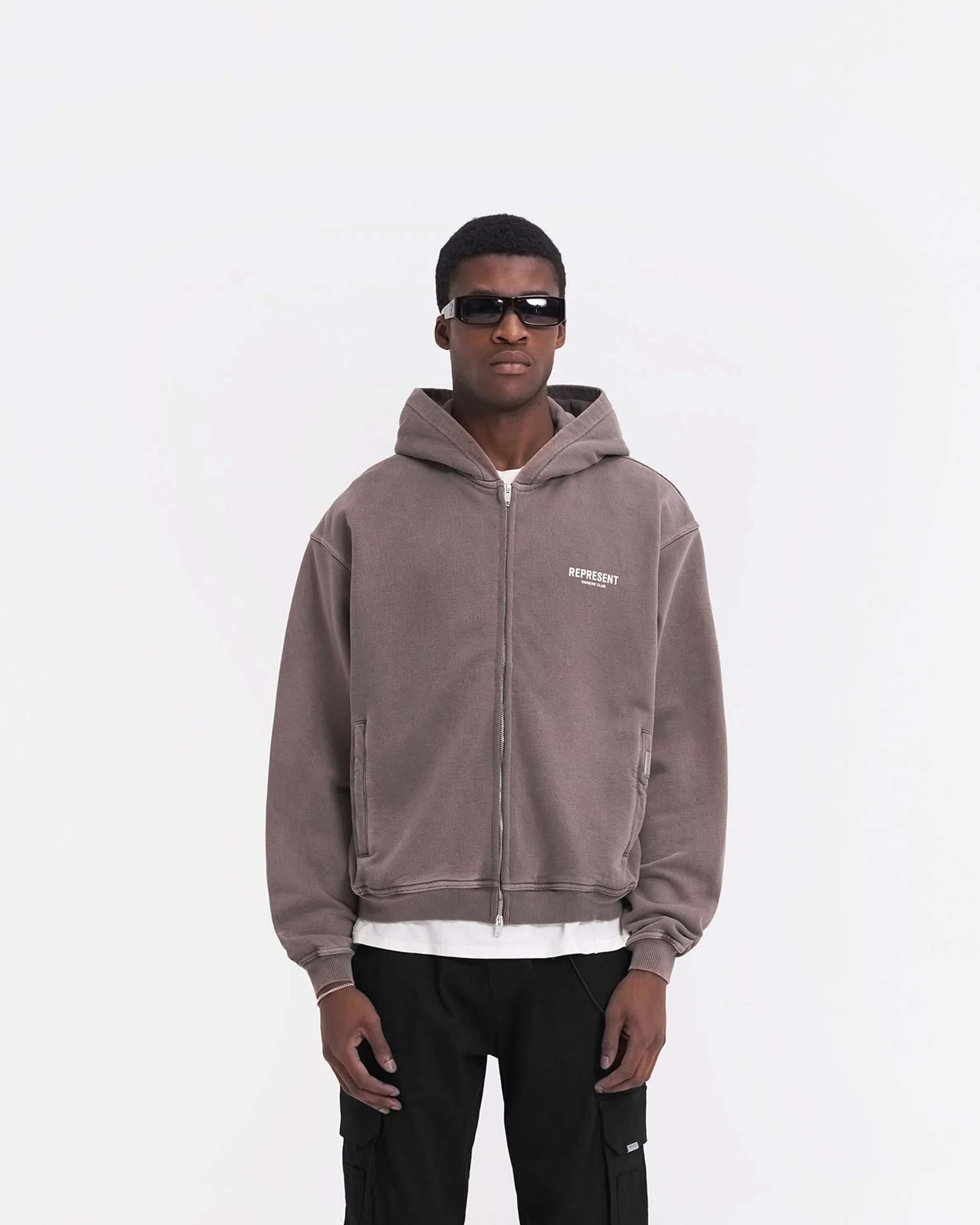 Represent Owners Club Zip Hoodie - Fog sold by Represent product image thumbnail 3