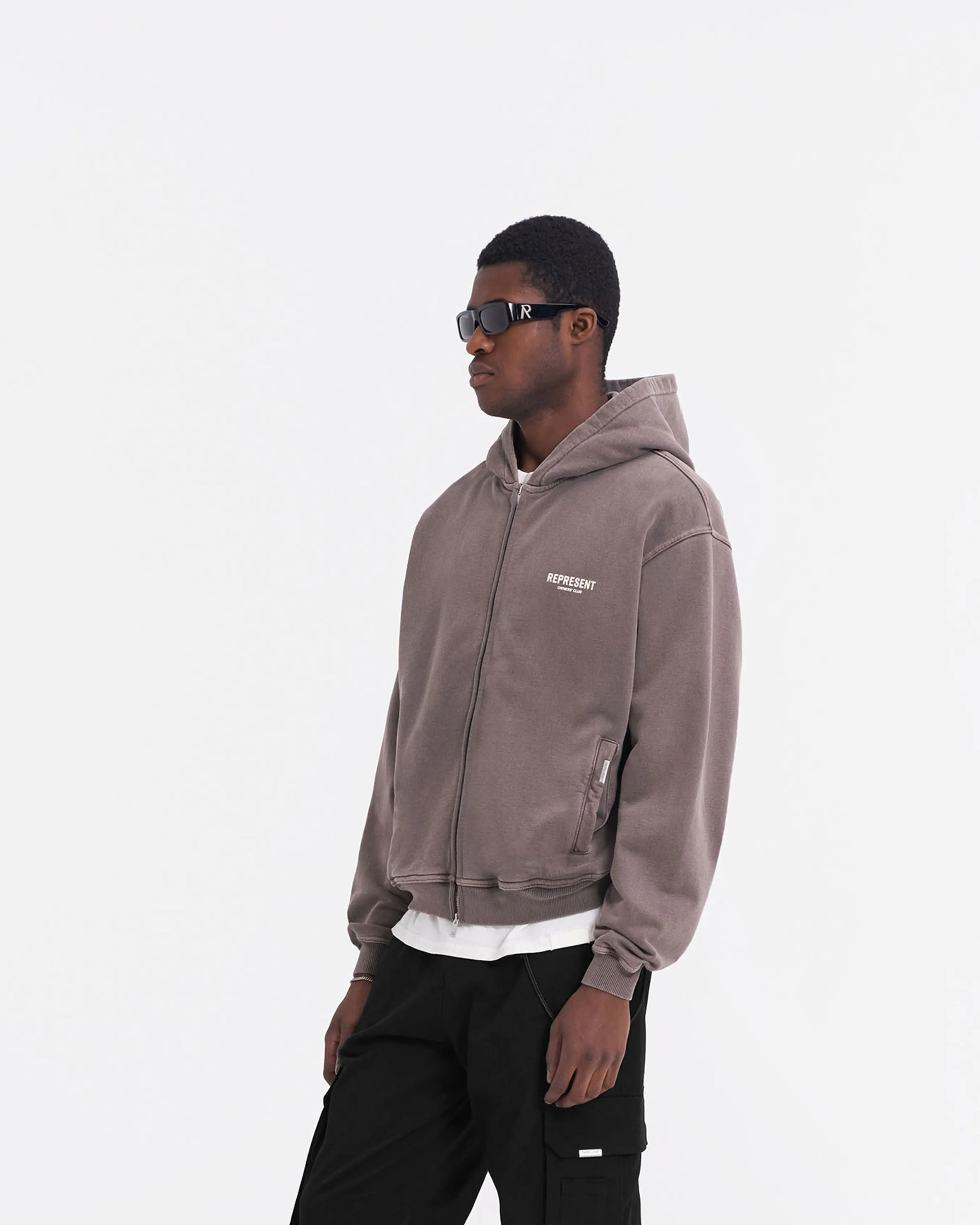Represent Owners Club Zip Hoodie - Fog sold by Represent product image thumbnail 4