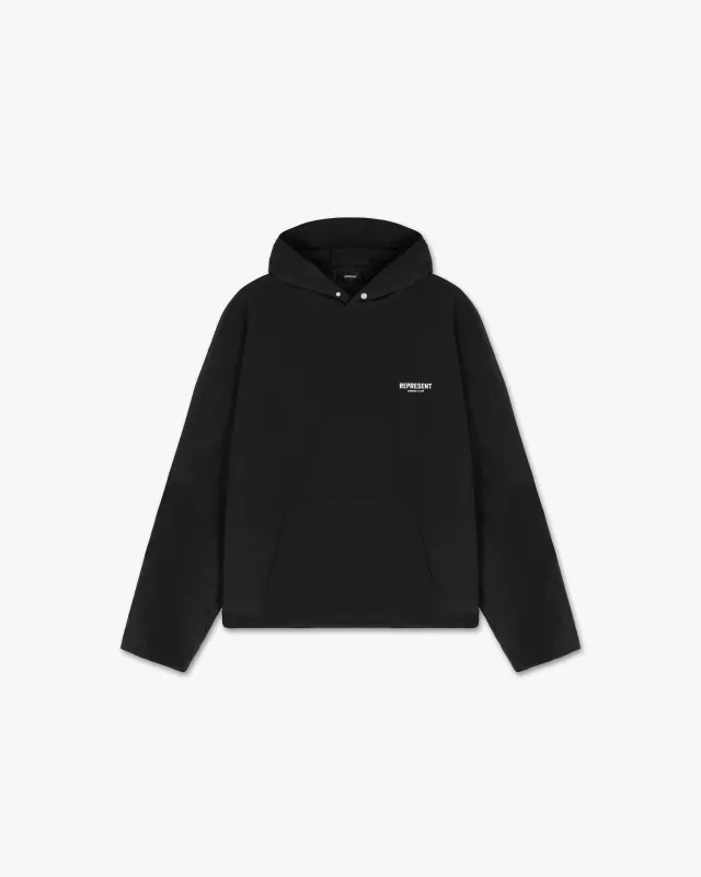 Represent Owners Club Hooded Pullover Jacket - Black sold by Represent