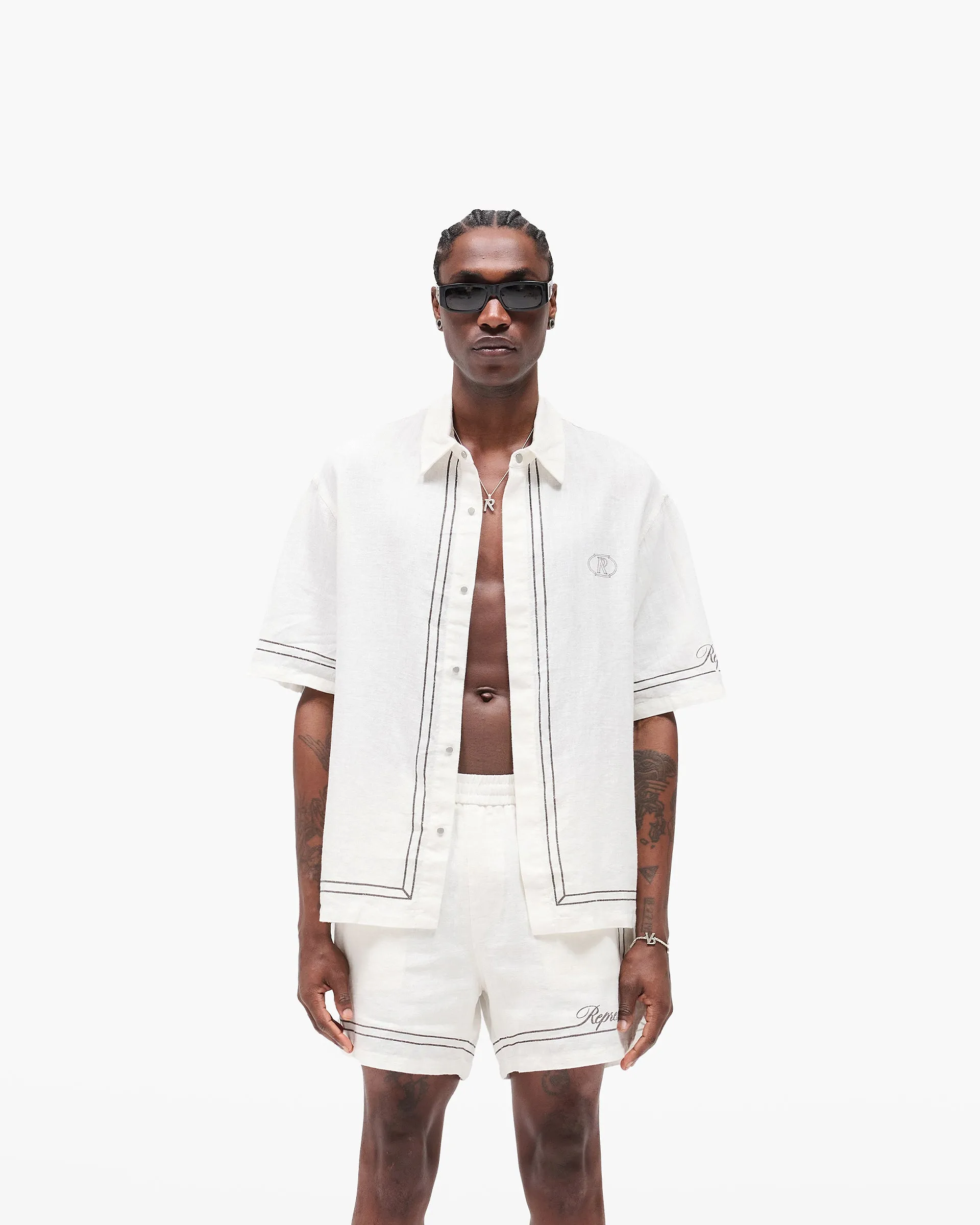 Border Shirt - Whisper White sold by Represent product image thumbnail 3