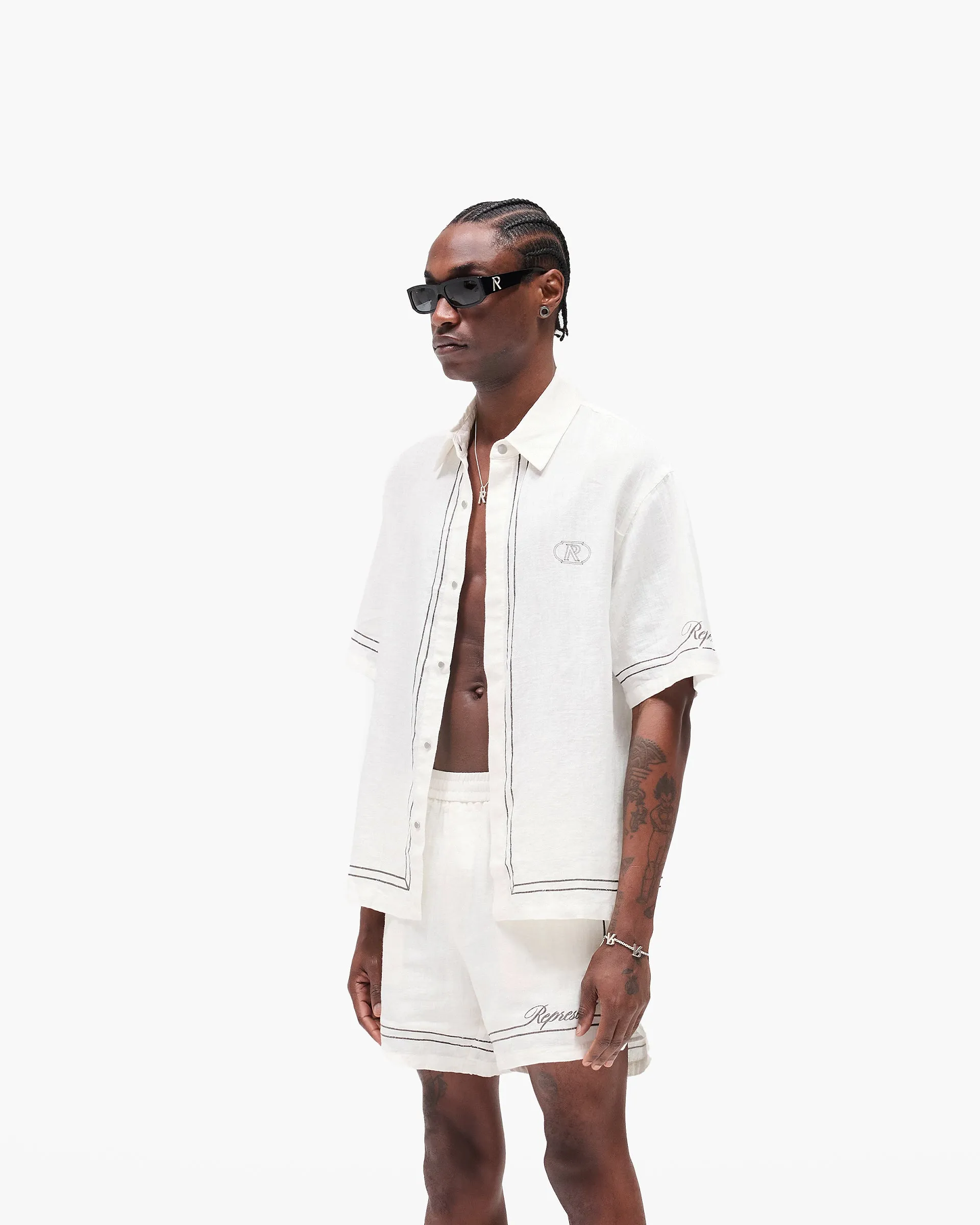 Border Shirt - Whisper White sold by Represent product image thumbnail 4