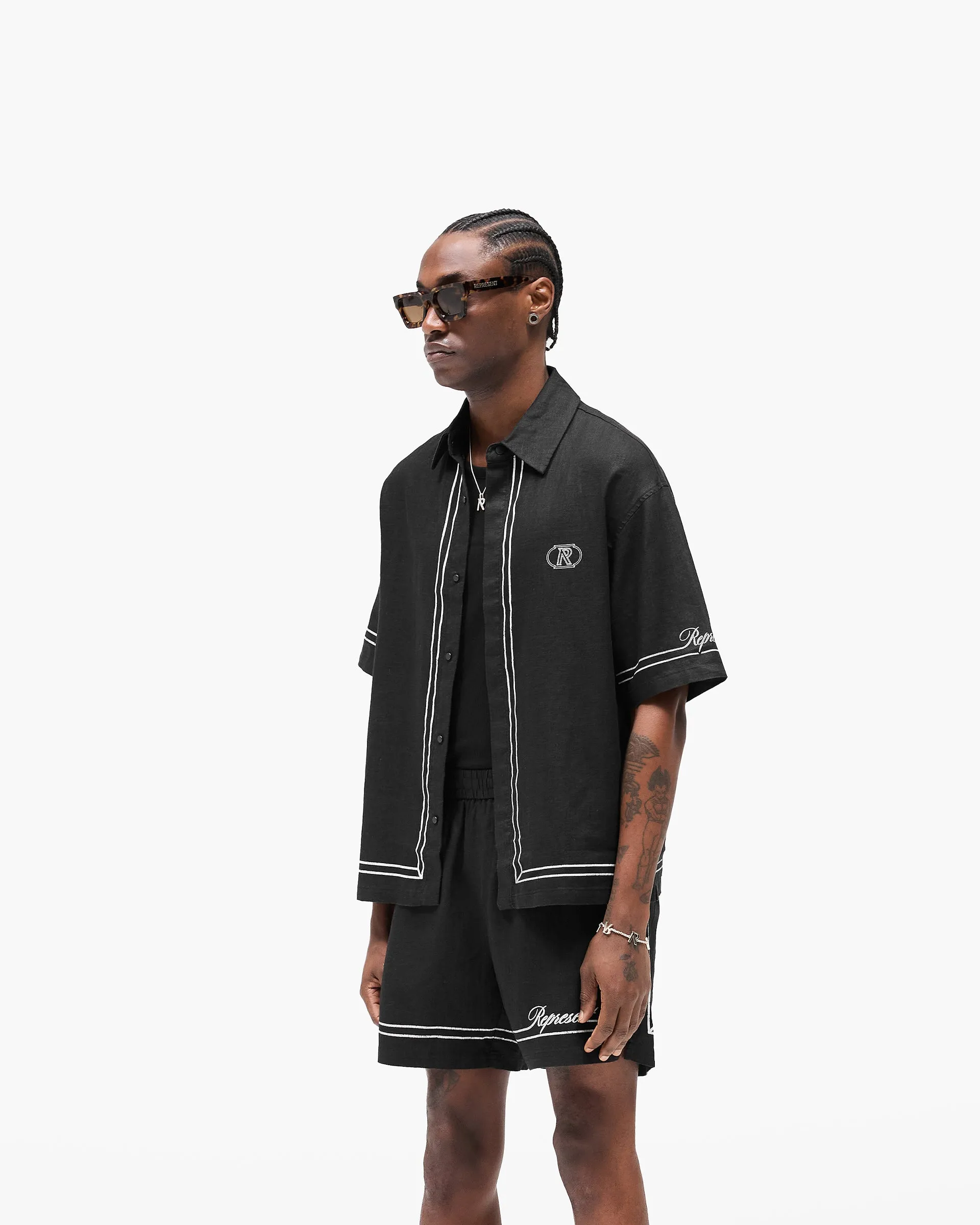 Border Shirt - Jet Black sold by Represent product image thumbnail 4